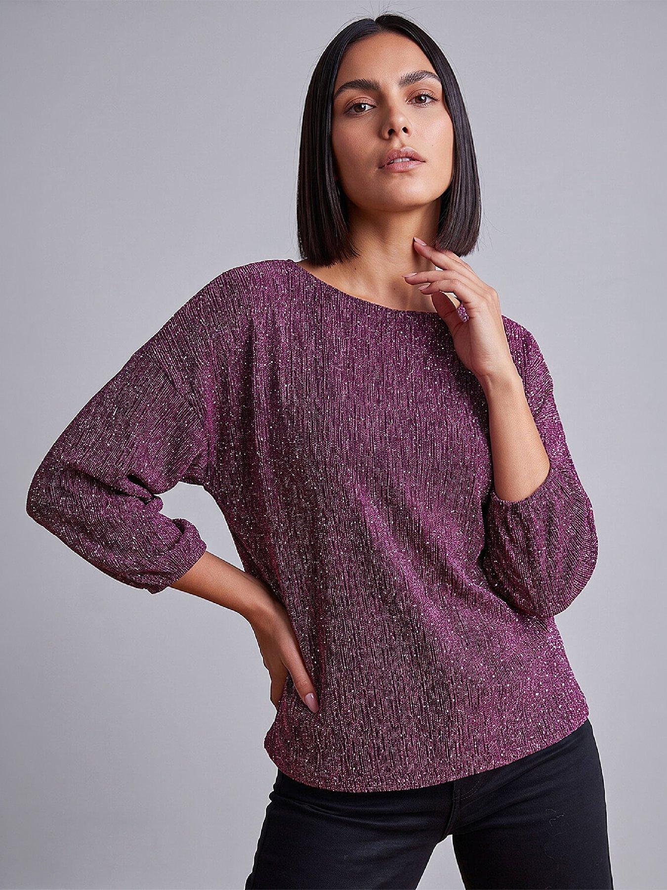 Image 1 of 4 of Roman Textured Brillo Sequin Top