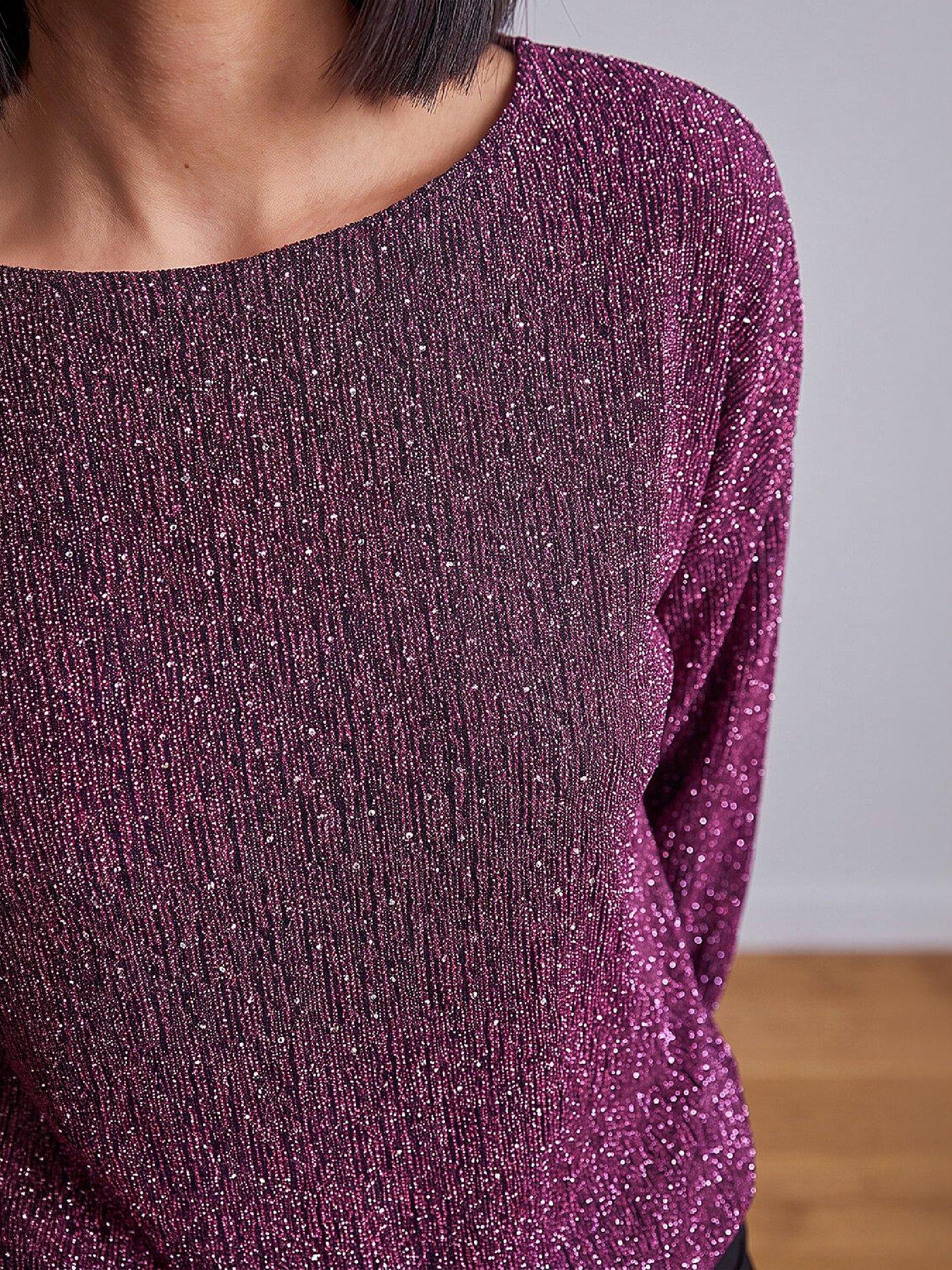 Image 2 of 4 of Roman Textured Brillo Sequin Top