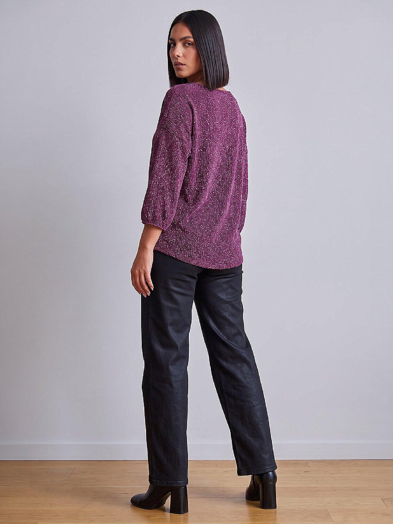 Image 3 of 4 of Roman Textured Brillo Sequin Top