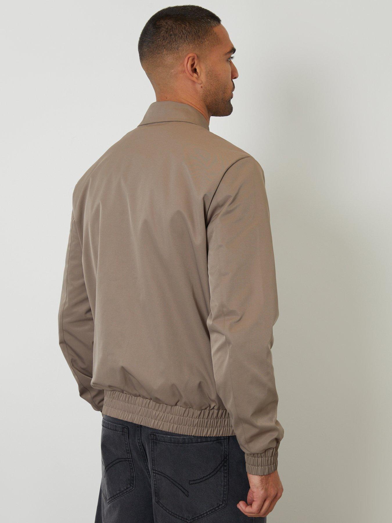 Image 2 of 5 of Threadbare Mens Dufty Zip-Through Lightweight Jacket - Taupe