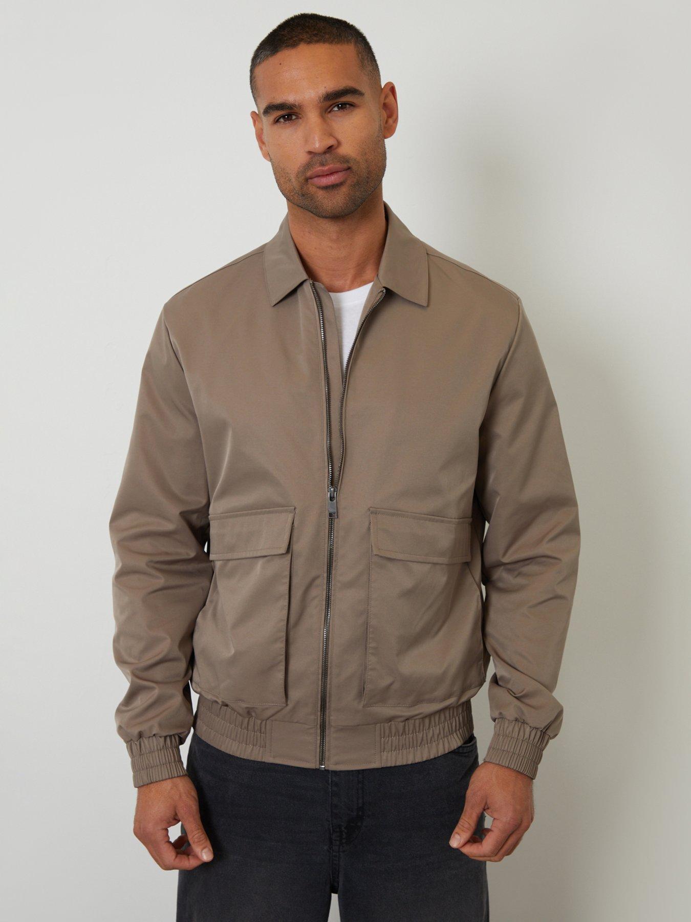 Image 5 of 5 of Threadbare Mens Dufty Zip-Through Lightweight Jacket - Taupe