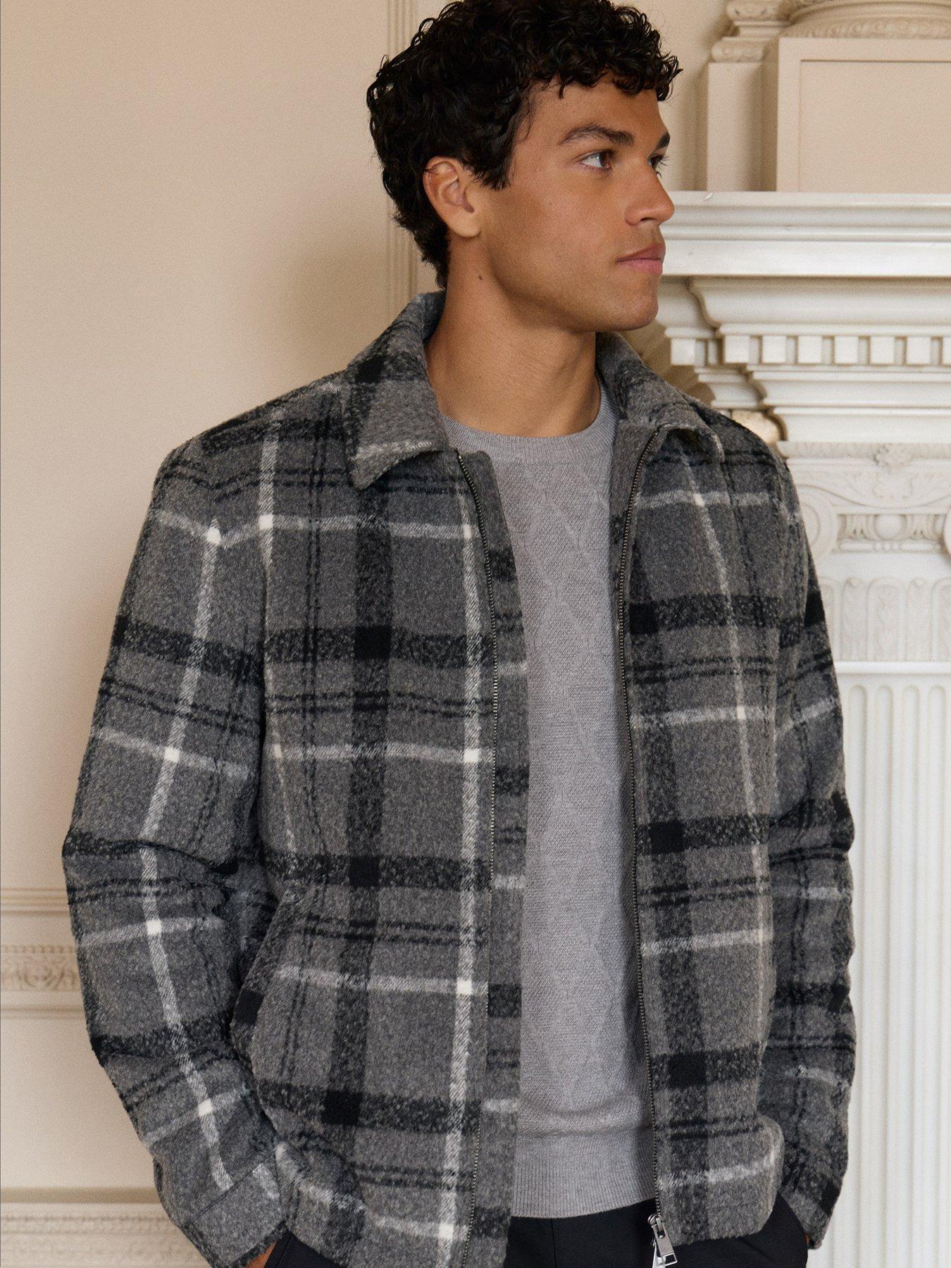 Image 1 of 5 of Threadbare Mens Jacket Orta - Black/Grey Check