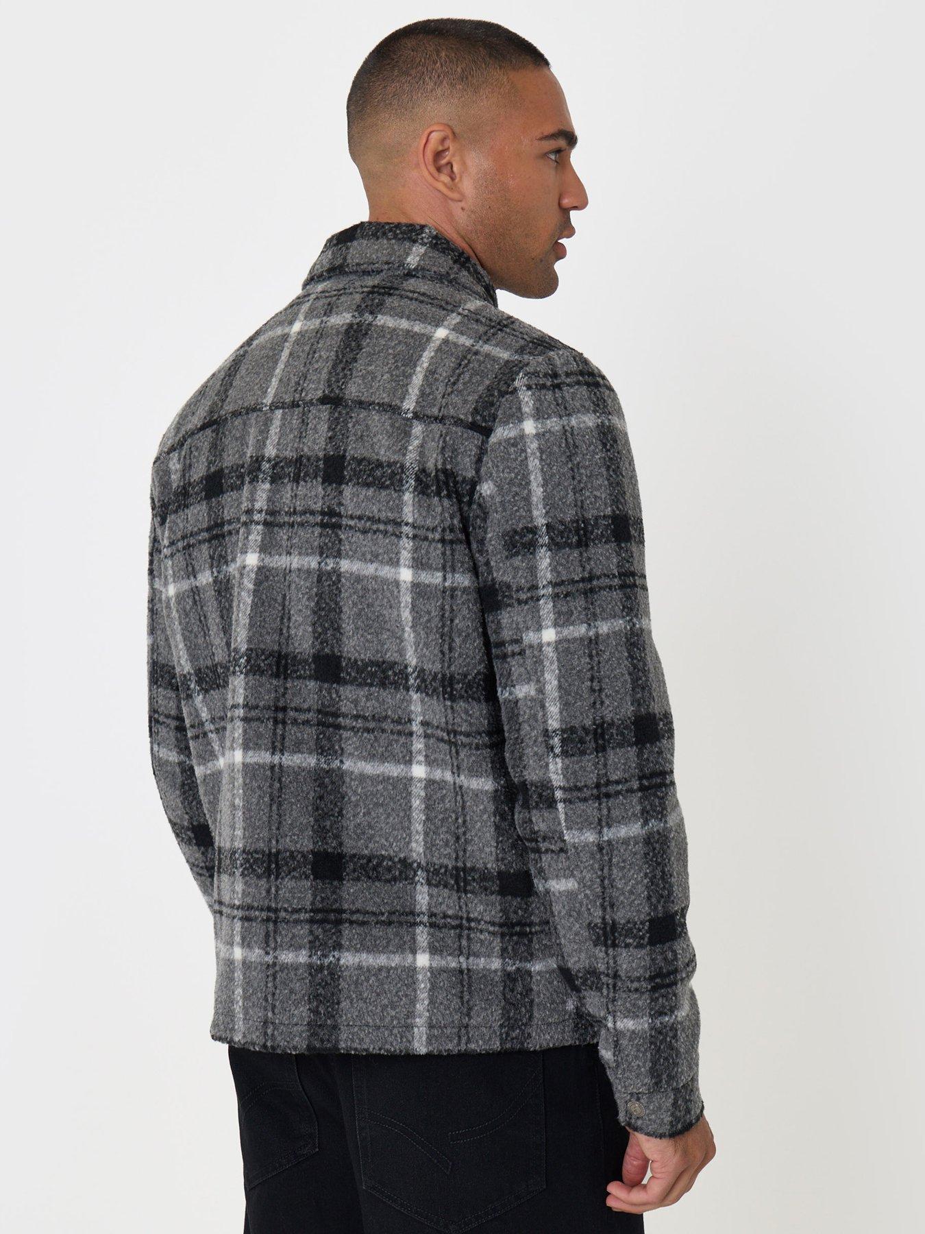 Image 2 of 5 of Threadbare Mens Jacket Orta - Black/Grey Check