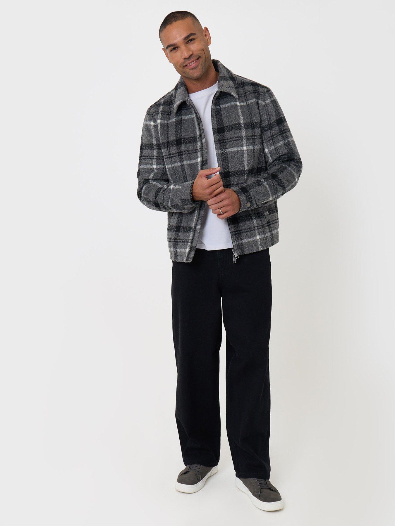 Image 3 of 5 of Threadbare Mens Jacket Orta - Black/Grey Check