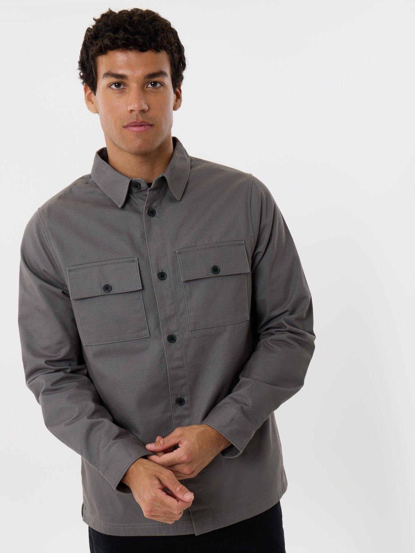 Image 4 of 5 of Threadbare Mens Shacket L/Slv Grande - Slate