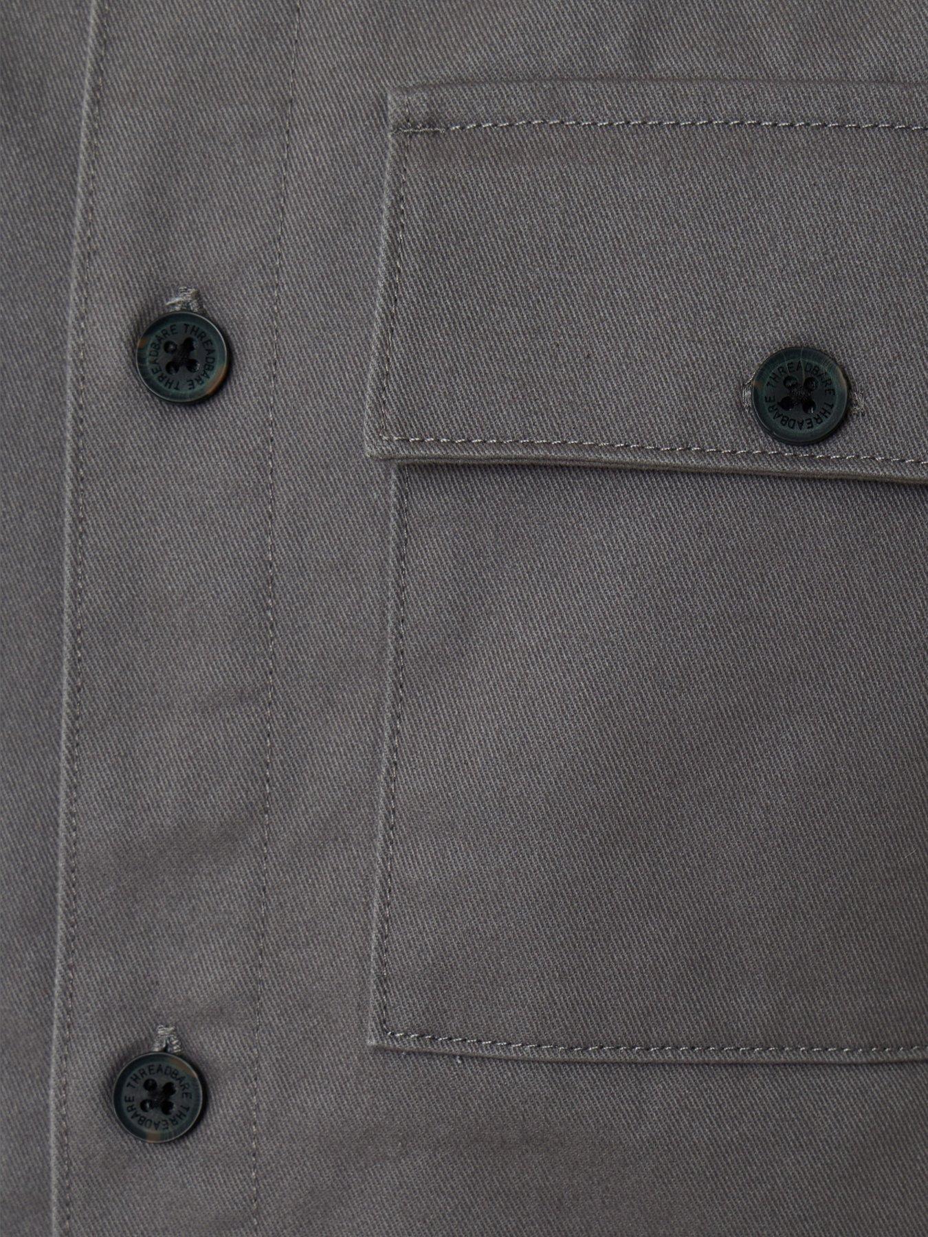 Image 5 of 5 of Threadbare Mens Shacket L/Slv Grande - Slate
