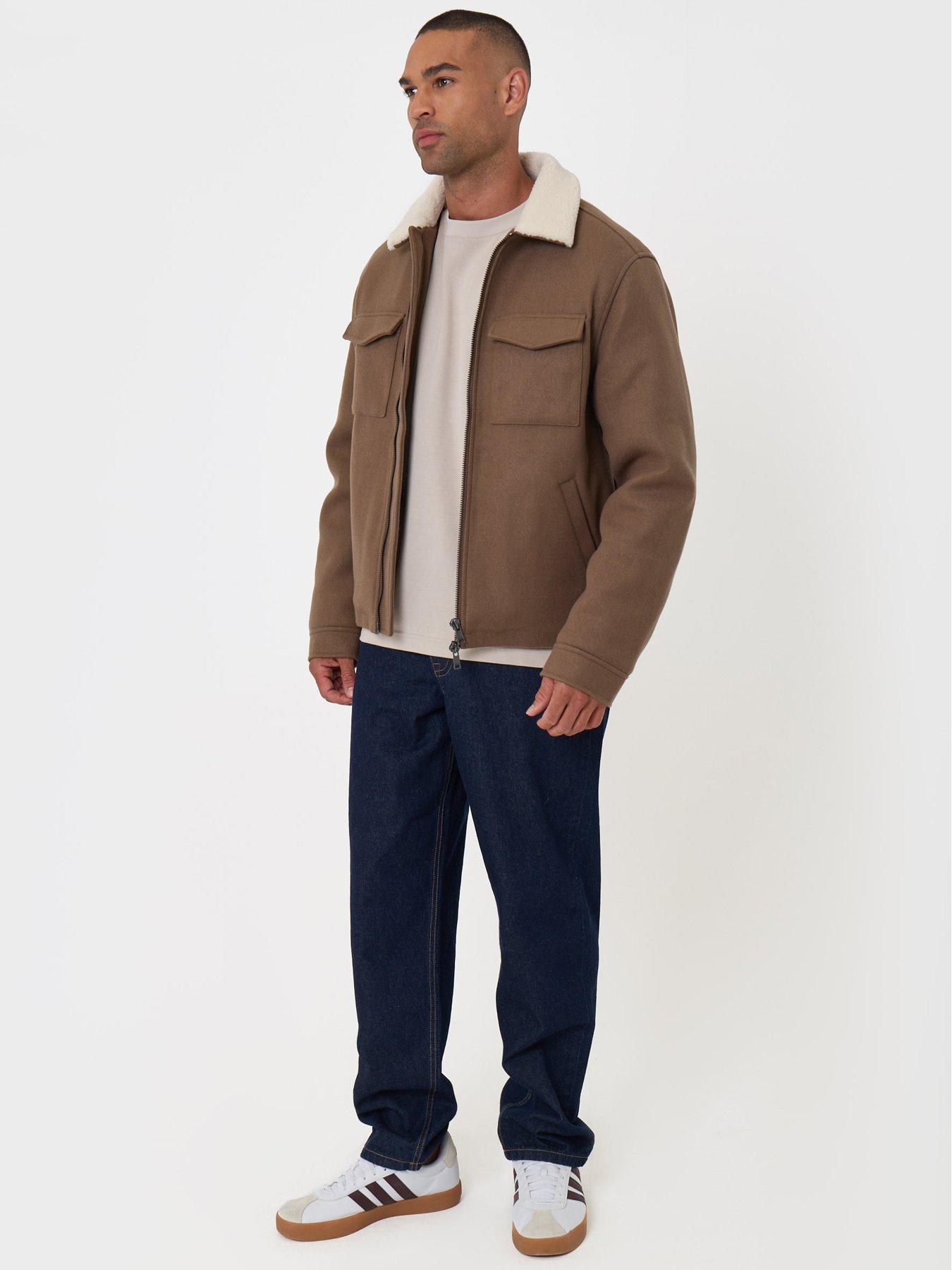 Image 4 of 5 of Threadbare Mens Jacket Fasta - Taupe