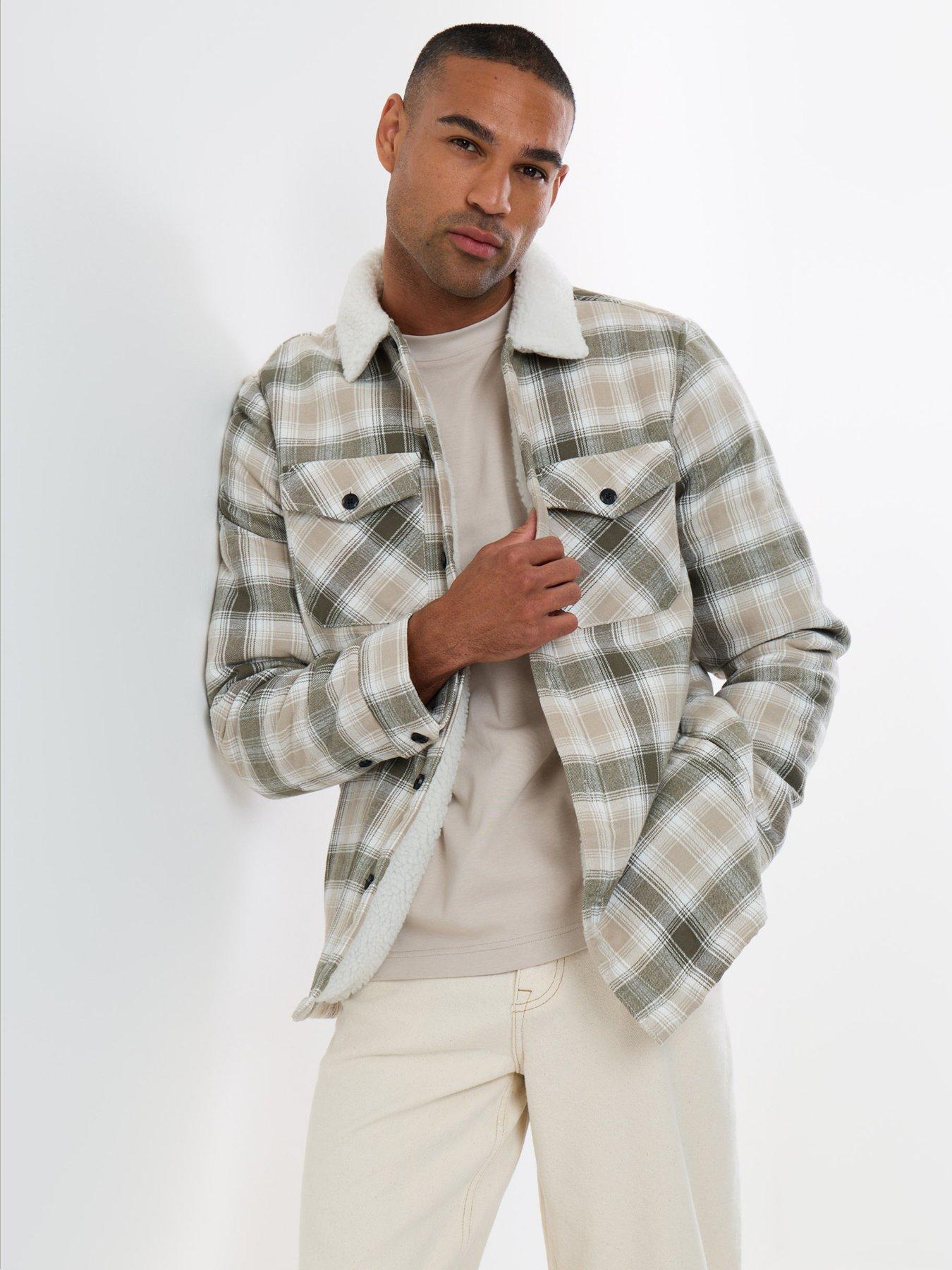 Image 1 of 4 of Threadbare Mens Shacket L/Slv Strasbourg - Lyon (Sage Check)