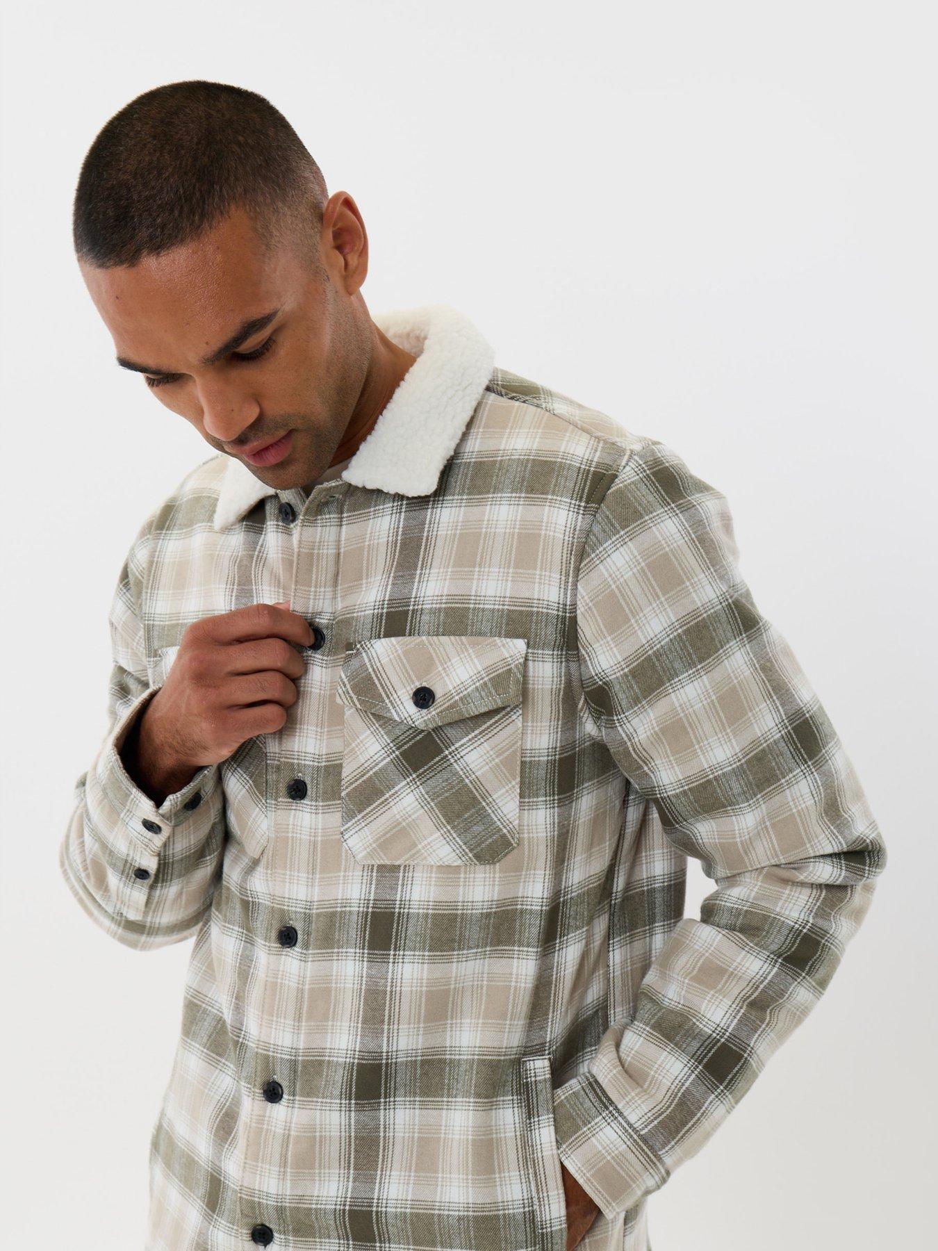 Image 4 of 4 of Threadbare Mens Shacket L/Slv Strasbourg - Lyon (Sage Check)