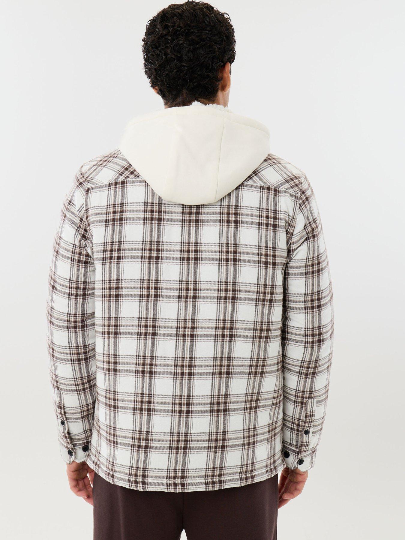 Image 2 of 7 of Threadbare Mens Shacket L/Slv Bourbon - Mersey (Ecru Check)