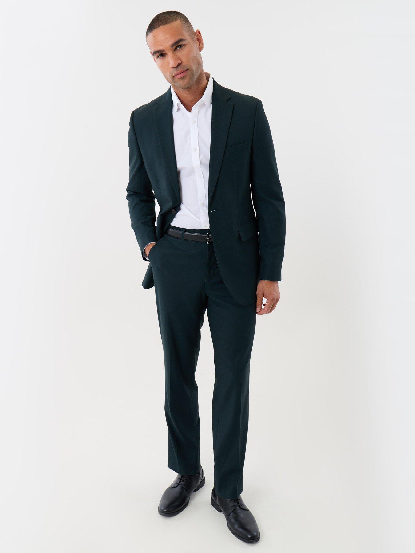 Image 5 of 7 of Threadbare Mens Suit Blazer Bexley - Dark Green
