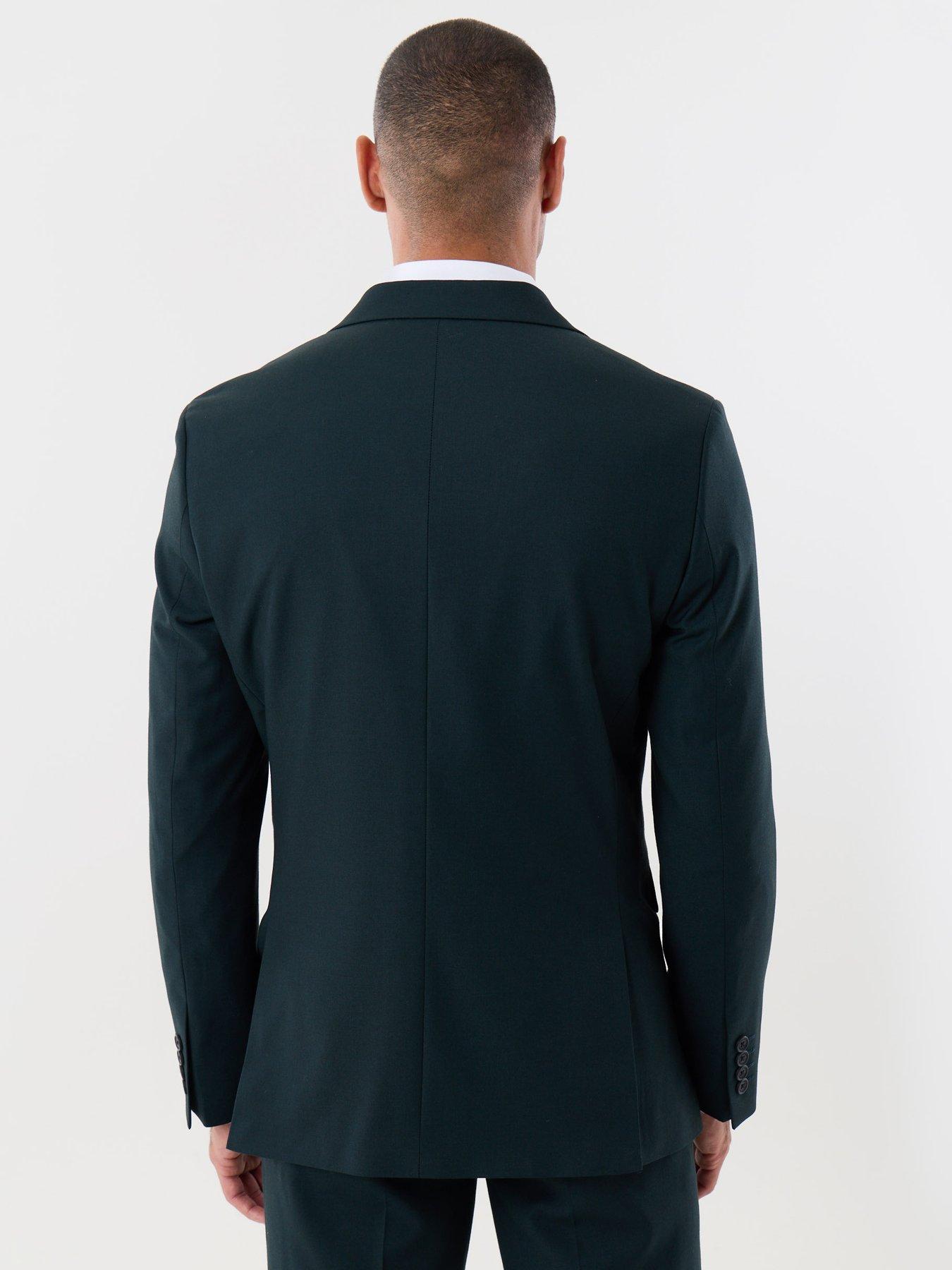 Image 6 of 7 of Threadbare Mens Suit Blazer Bexley - Dark Green