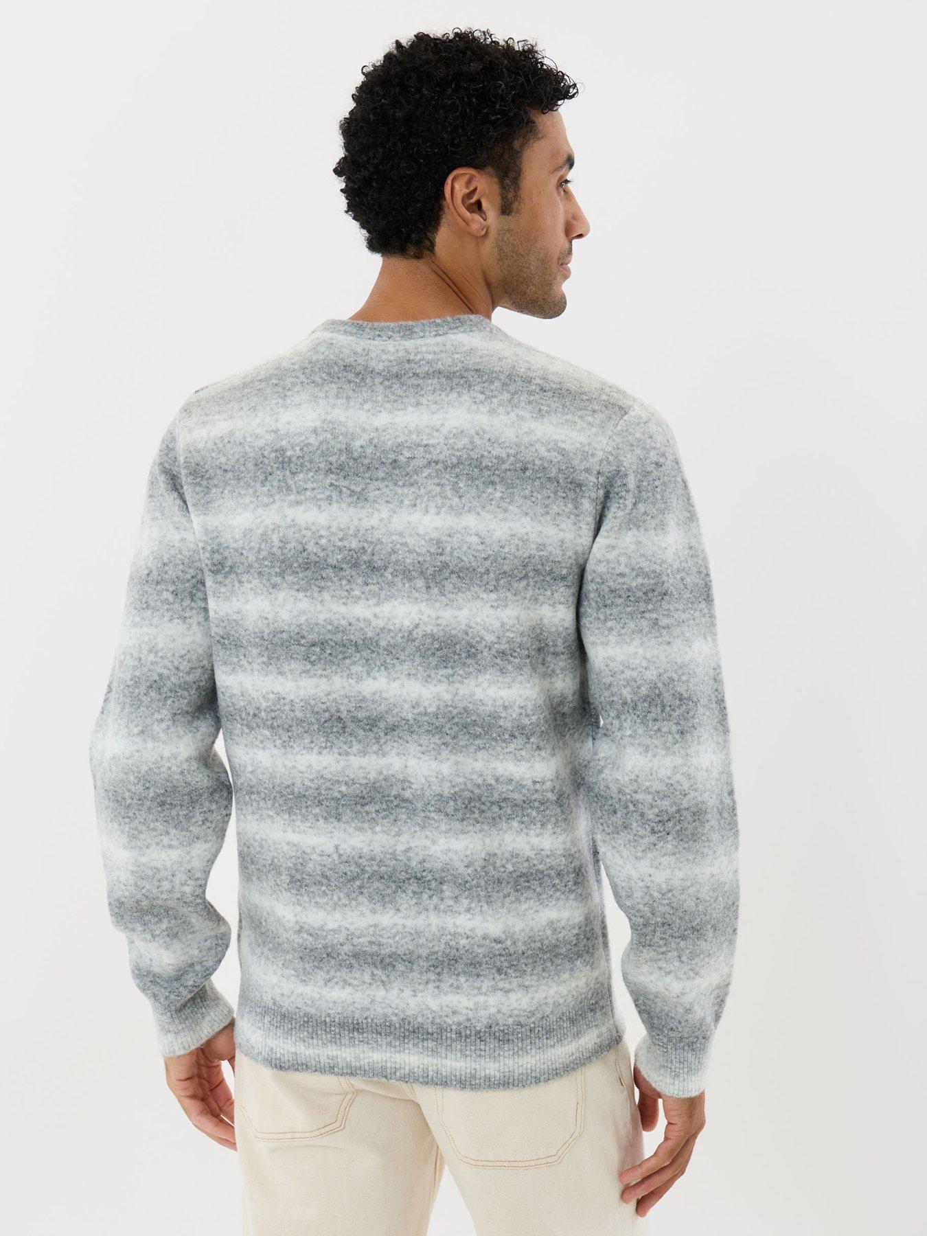 Image 2 of 4 of Threadbare Mens Knitted L/Slv Crew Neck Willowford - Grey Marl 7gg