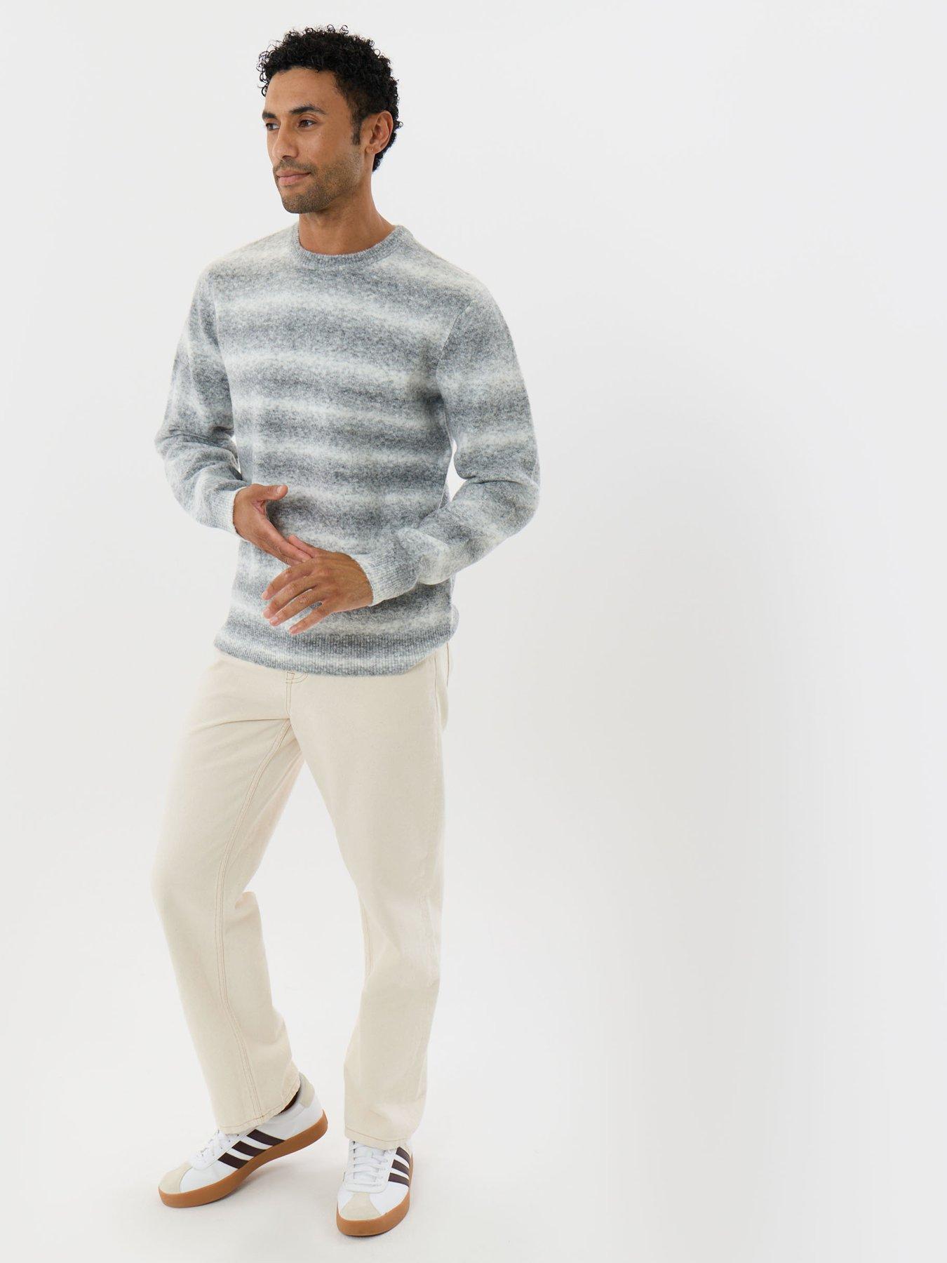 Image 3 of 4 of Threadbare Mens Knitted L/Slv Crew Neck Willowford - Grey Marl 7gg