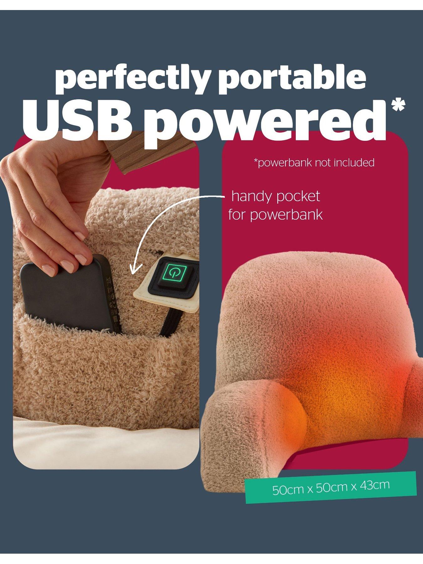 Image 3 of 7 of Silentnight Silentnight Usb Heated Cosy Cuddles Cushion - Natural