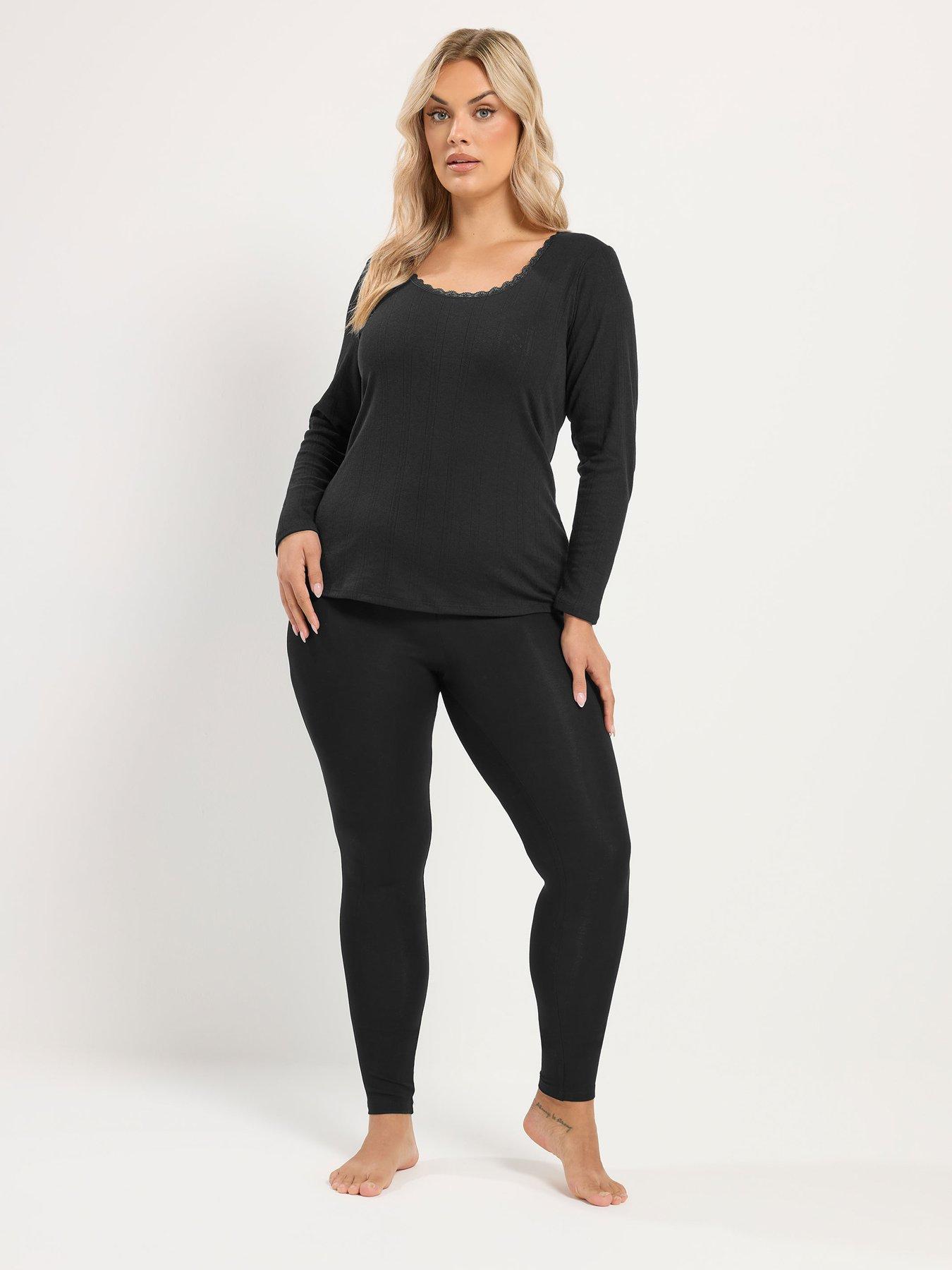 Image 3 of 4 of Yours Curve Thermal Pointelle Long Sleeve Top