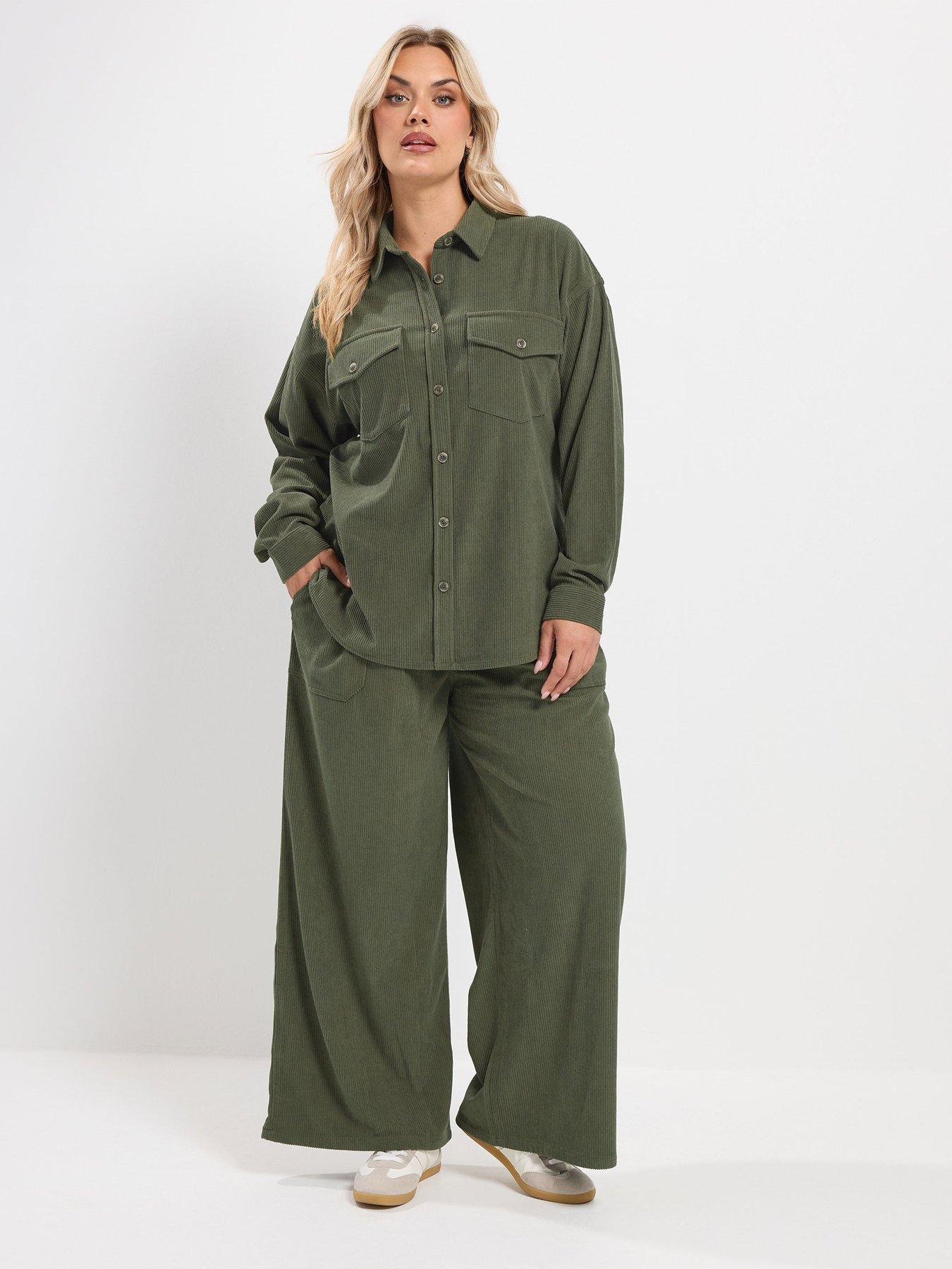 Image 3 of 4 of Yours Curve Corduroy Shirt