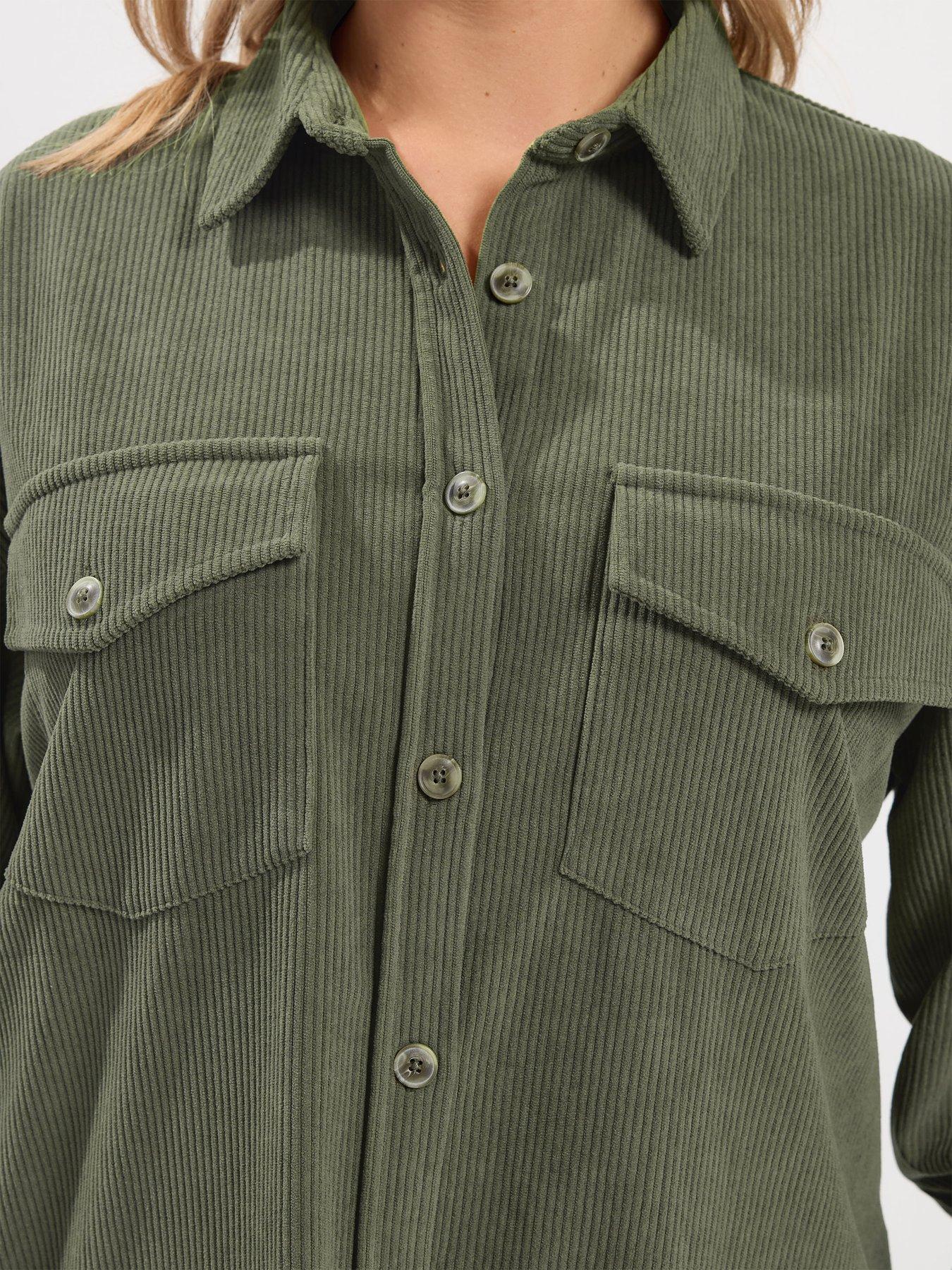 Image 4 of 4 of Yours Curve Corduroy Shirt