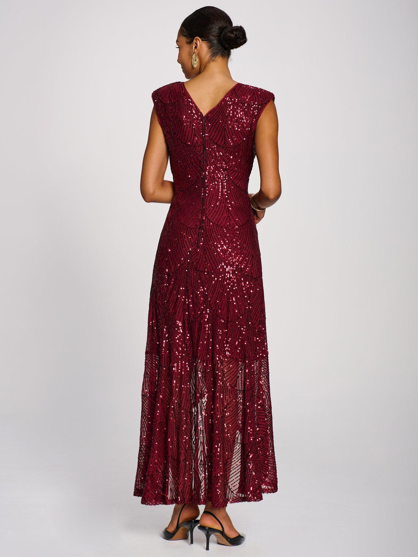 Image 2 of 7 of Jolie Moi Sequin Flare Hem Maxi Dress