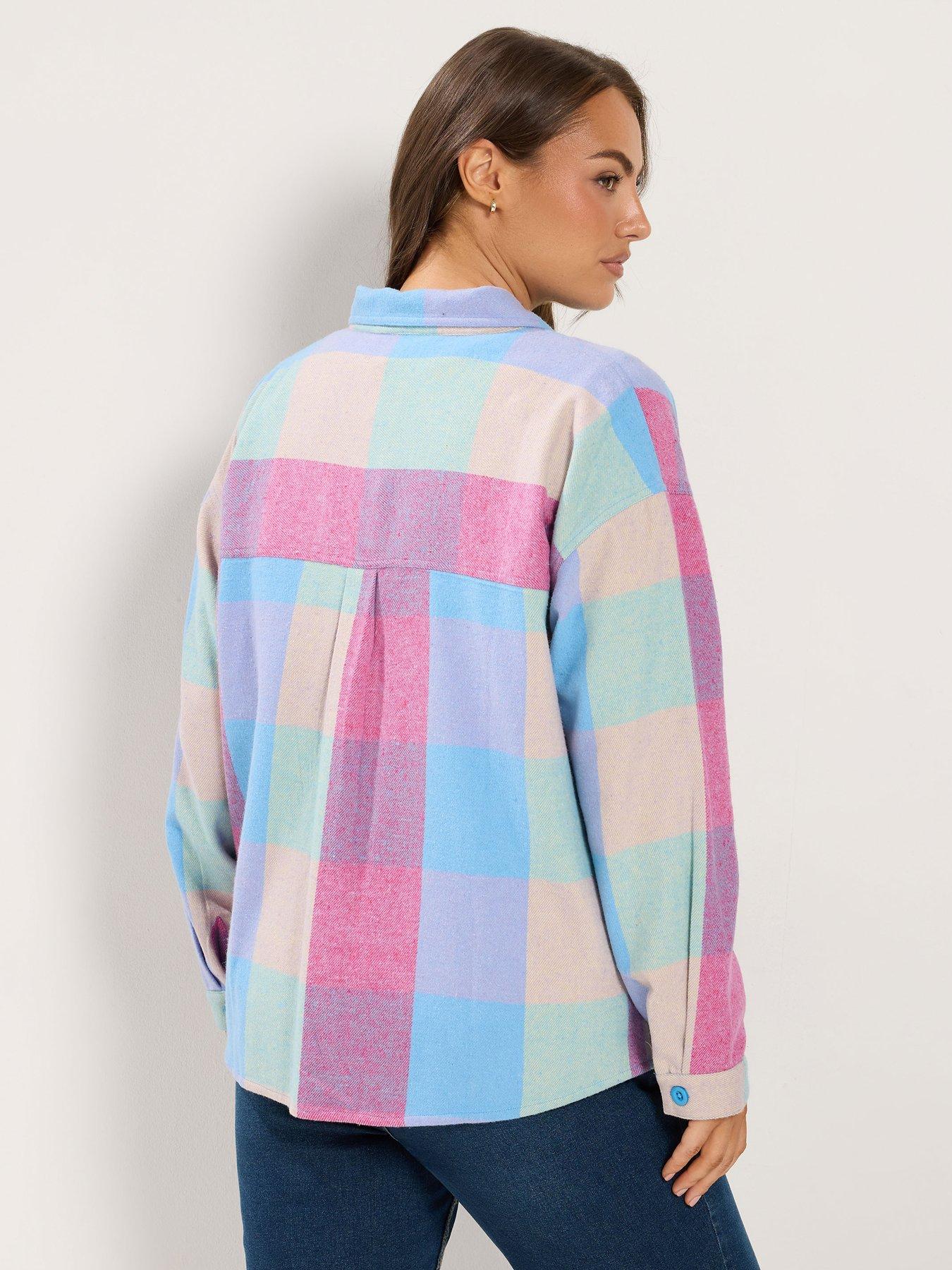 Image 2 of 4 of Yours Curve Checked Shacket