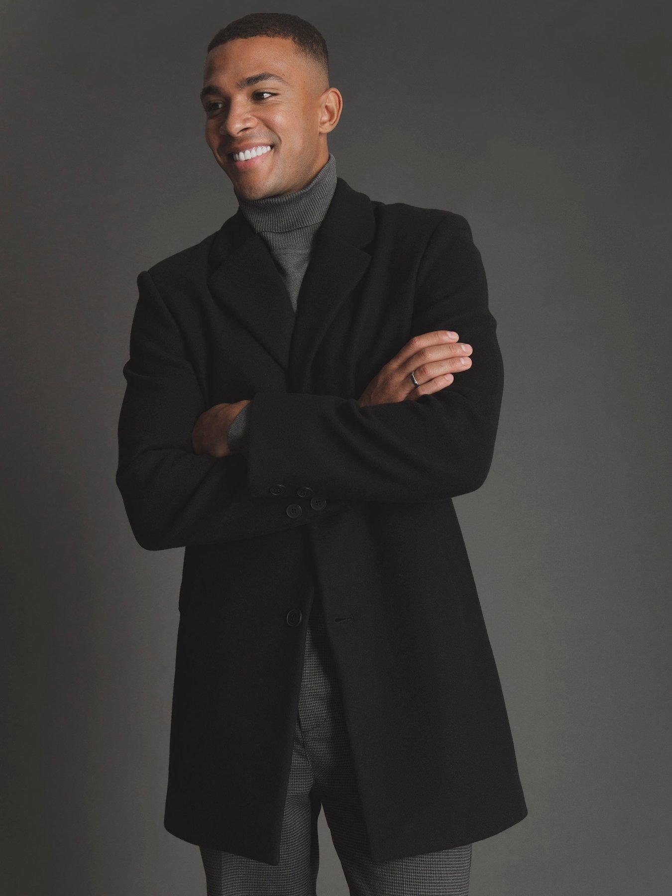 Image 1 of 5 of Threadbare Mens Jacket Espino - Black (FAUX WOOL)