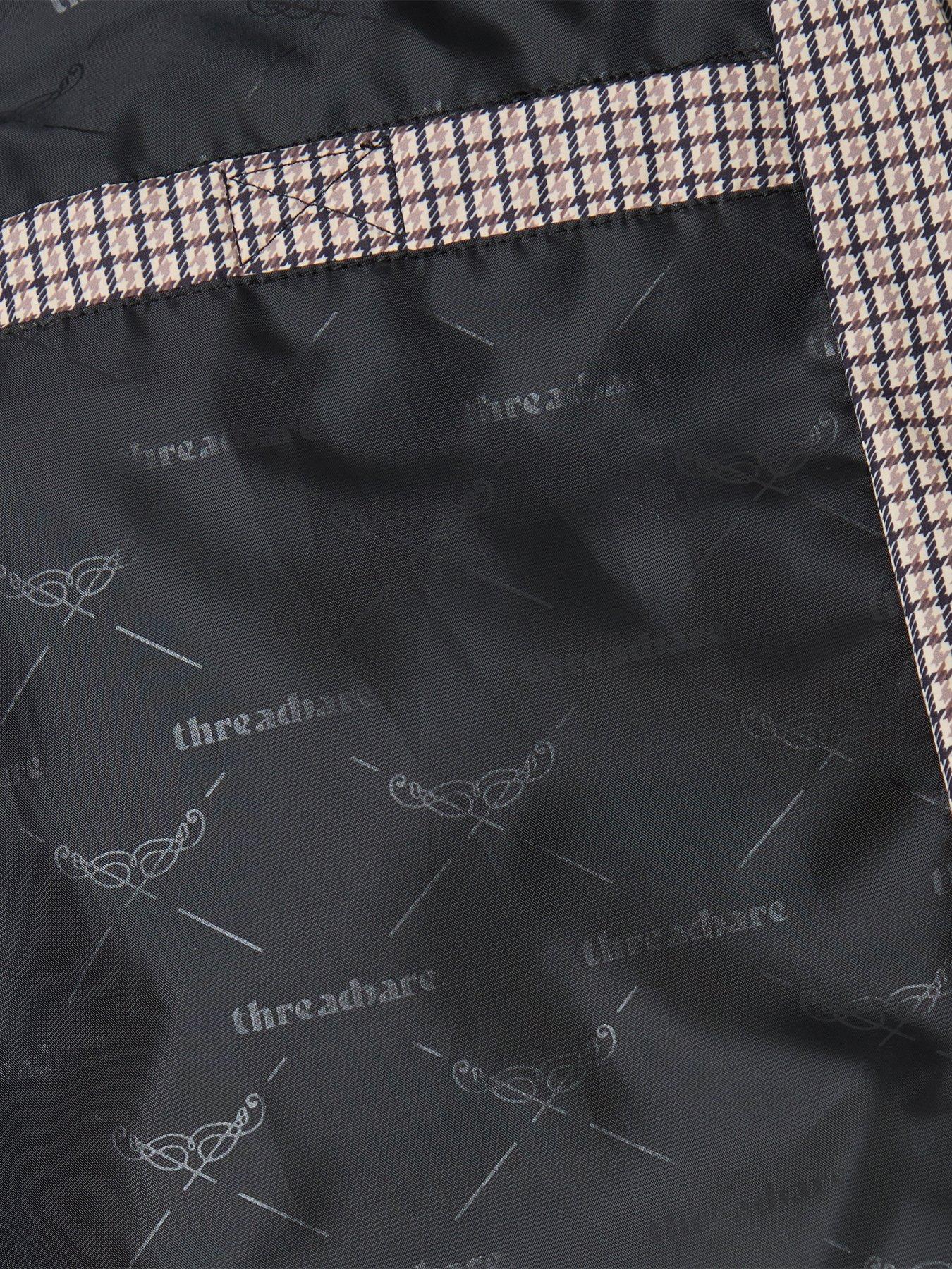 Image 6 of 6 of Threadbare Mens Padded Hooded Check Jacket - Brown Check