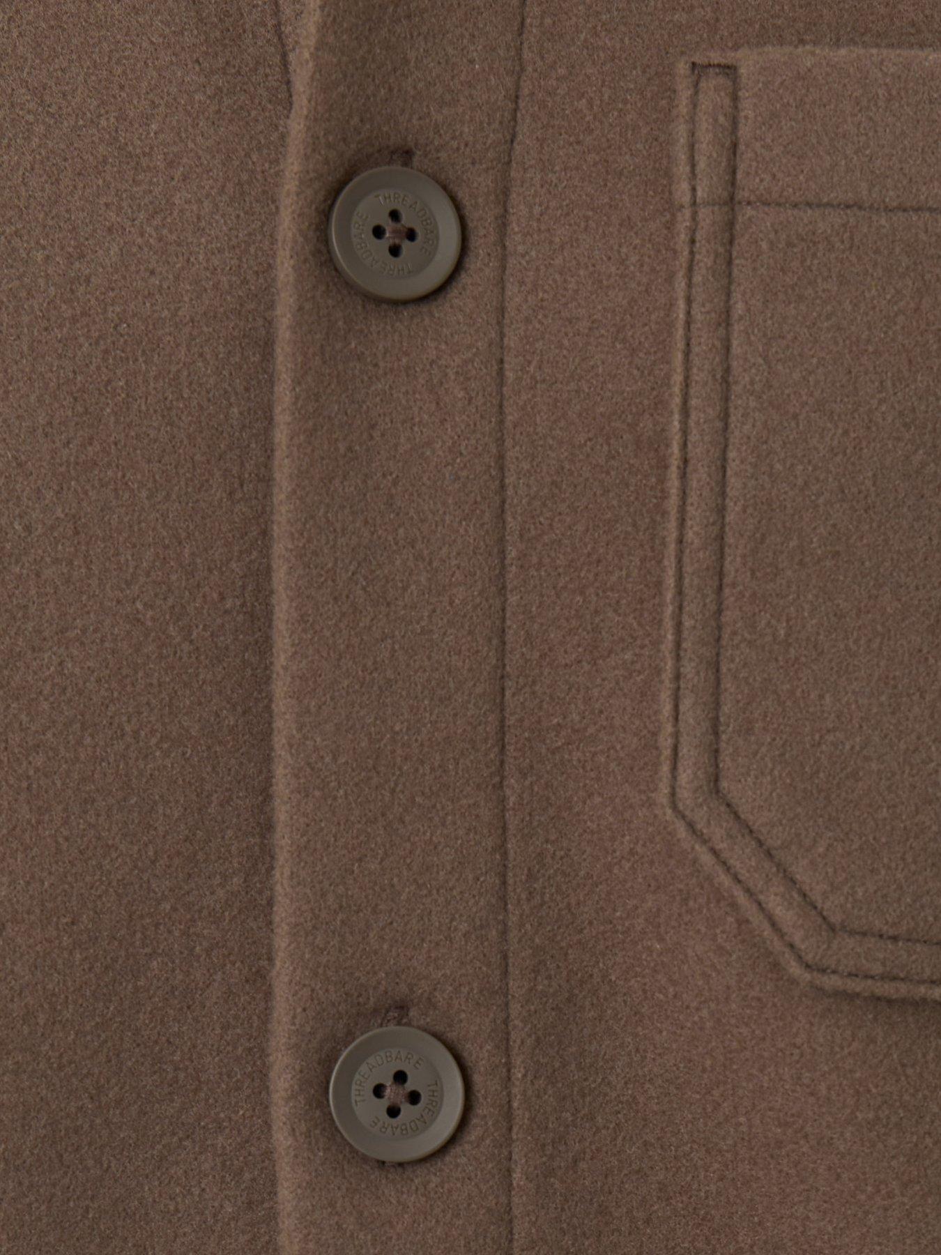 Image 5 of 5 of Threadbare Mens Button-Through Patch Pocket Shacket - Mushroom Brown