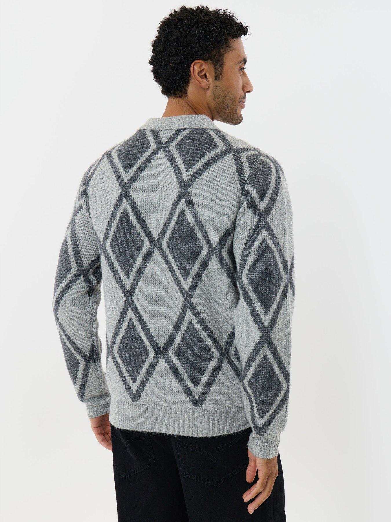 Image 2 of 5 of Threadbare Mens Morin Knitted Polo Shirt - Grey