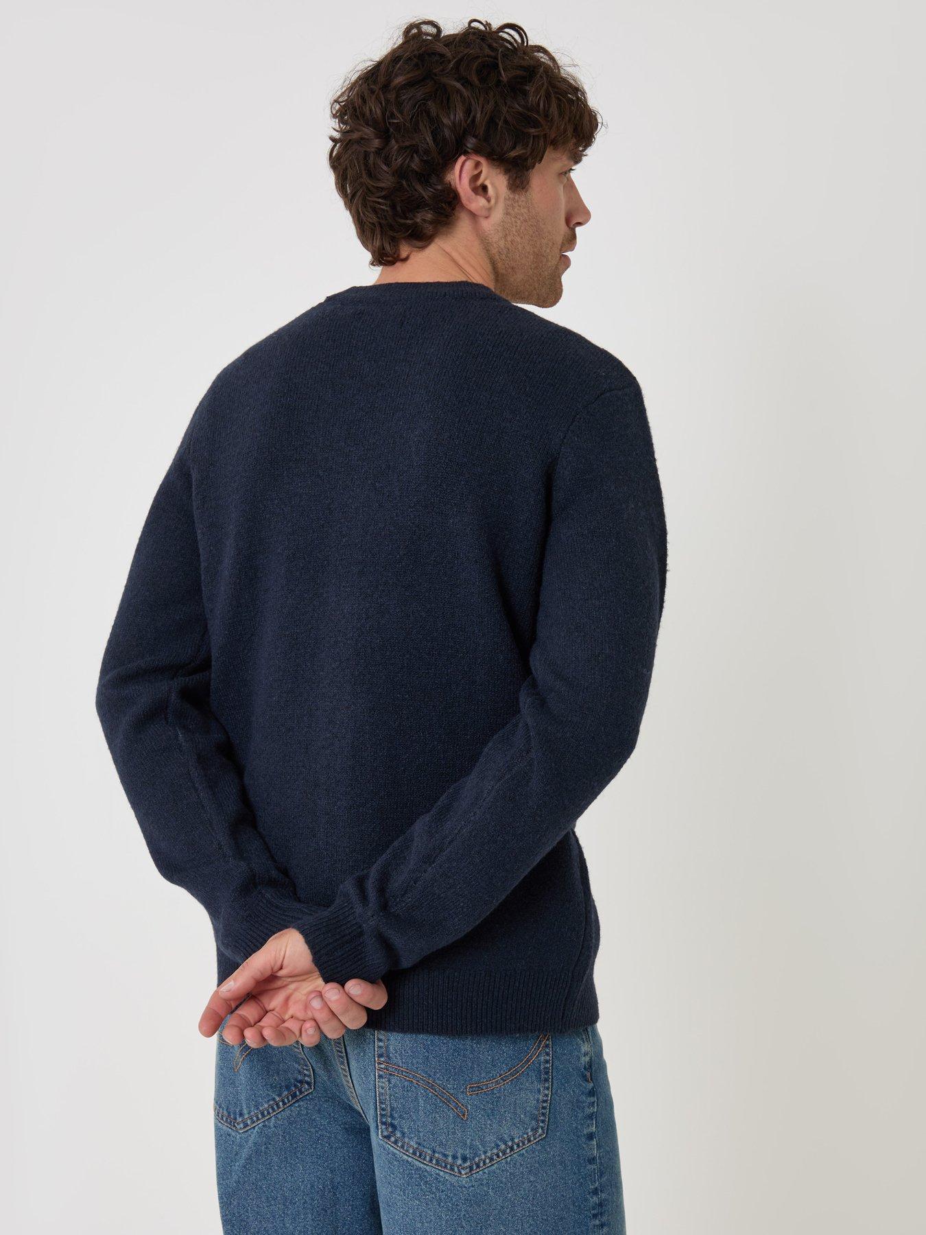 Image 2 of 4 of Threadbare Mens Cardigan Marbling - Navy 5gg (was Marble)