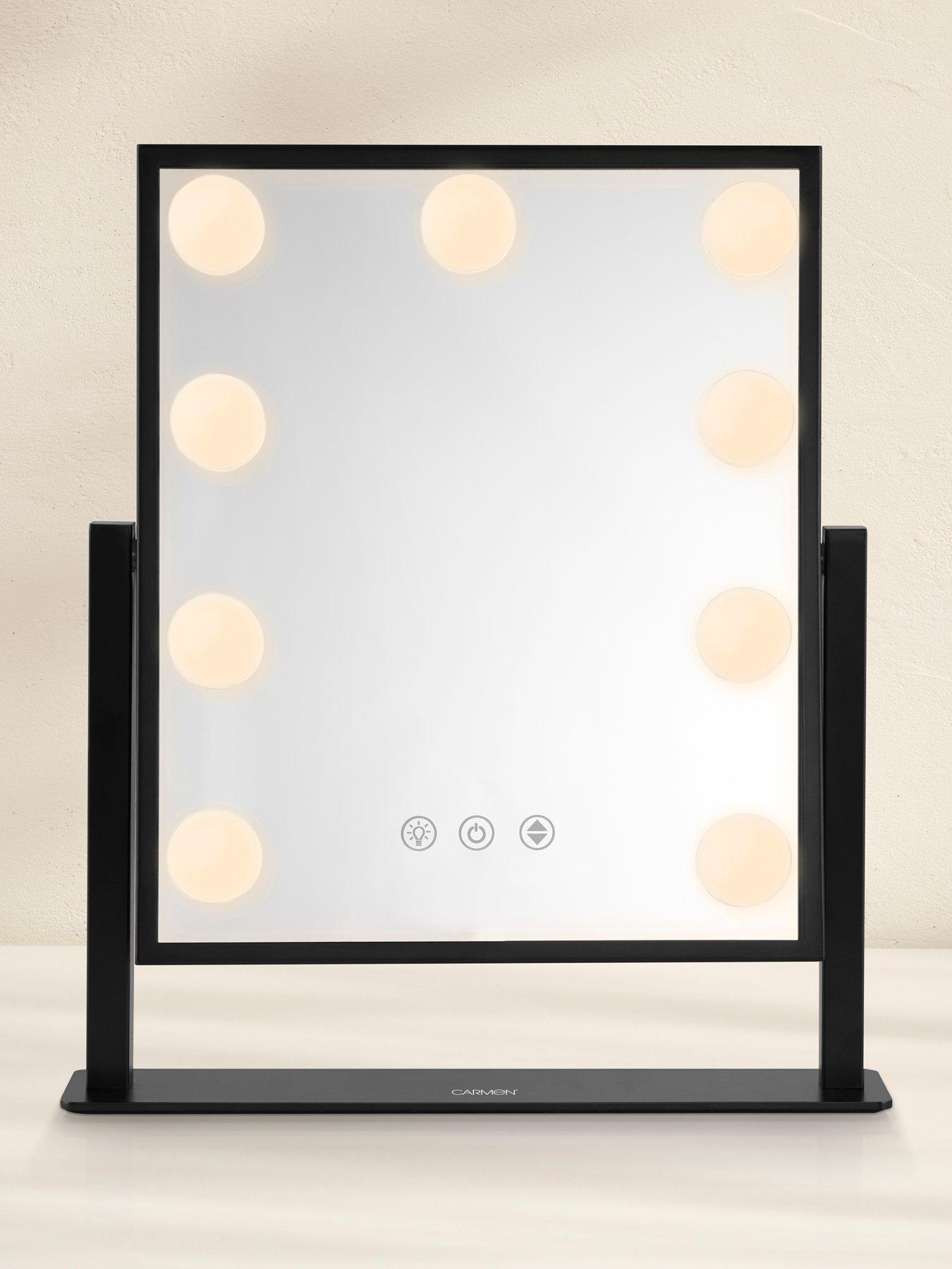 Carman Black Hollywood 9 Bulb Mirror Metal In | : A - Image 5