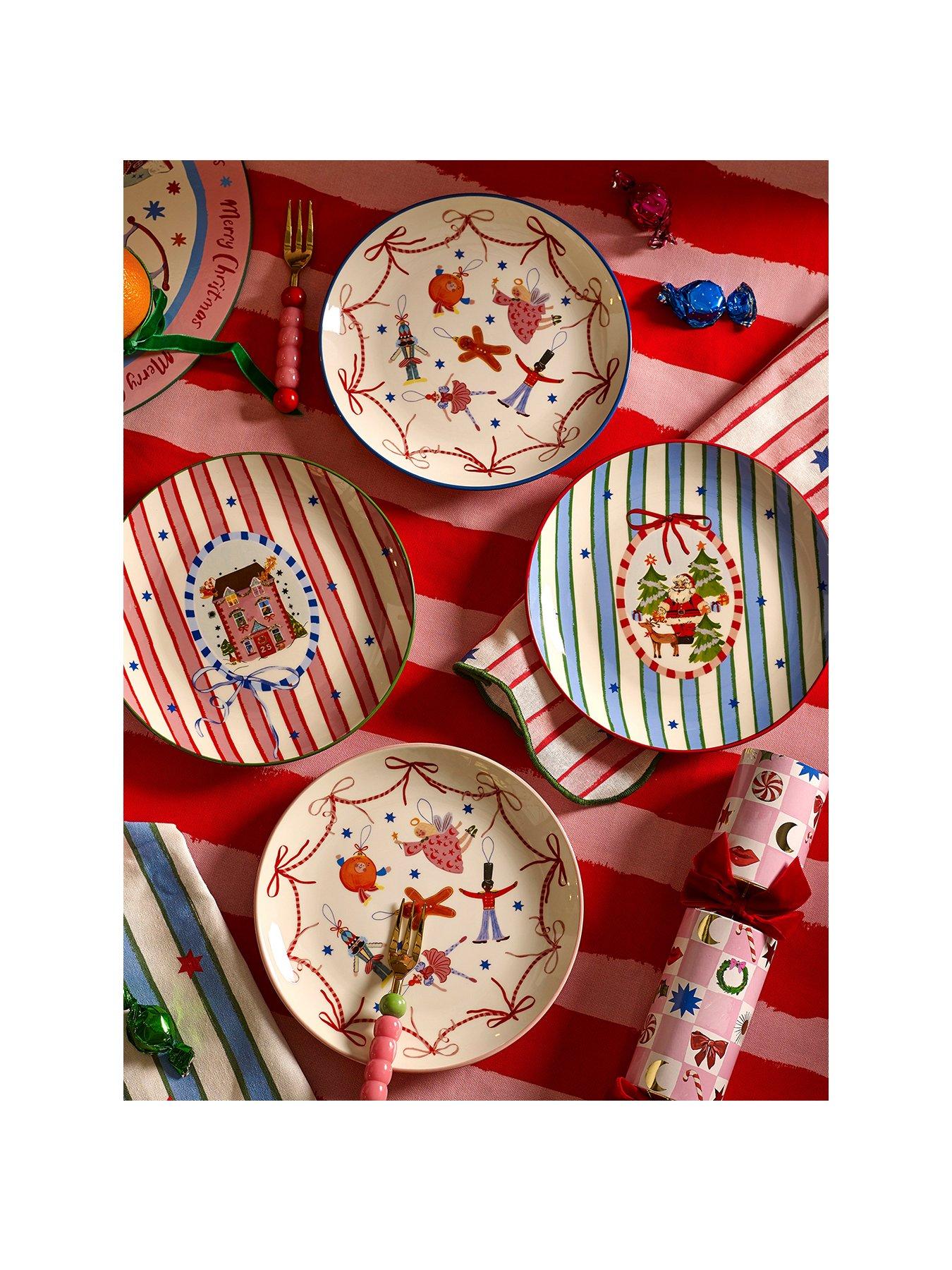 Image 2 of 7 of Eleanor Bowmer Dear Santa Cake Plates - Set Of 4