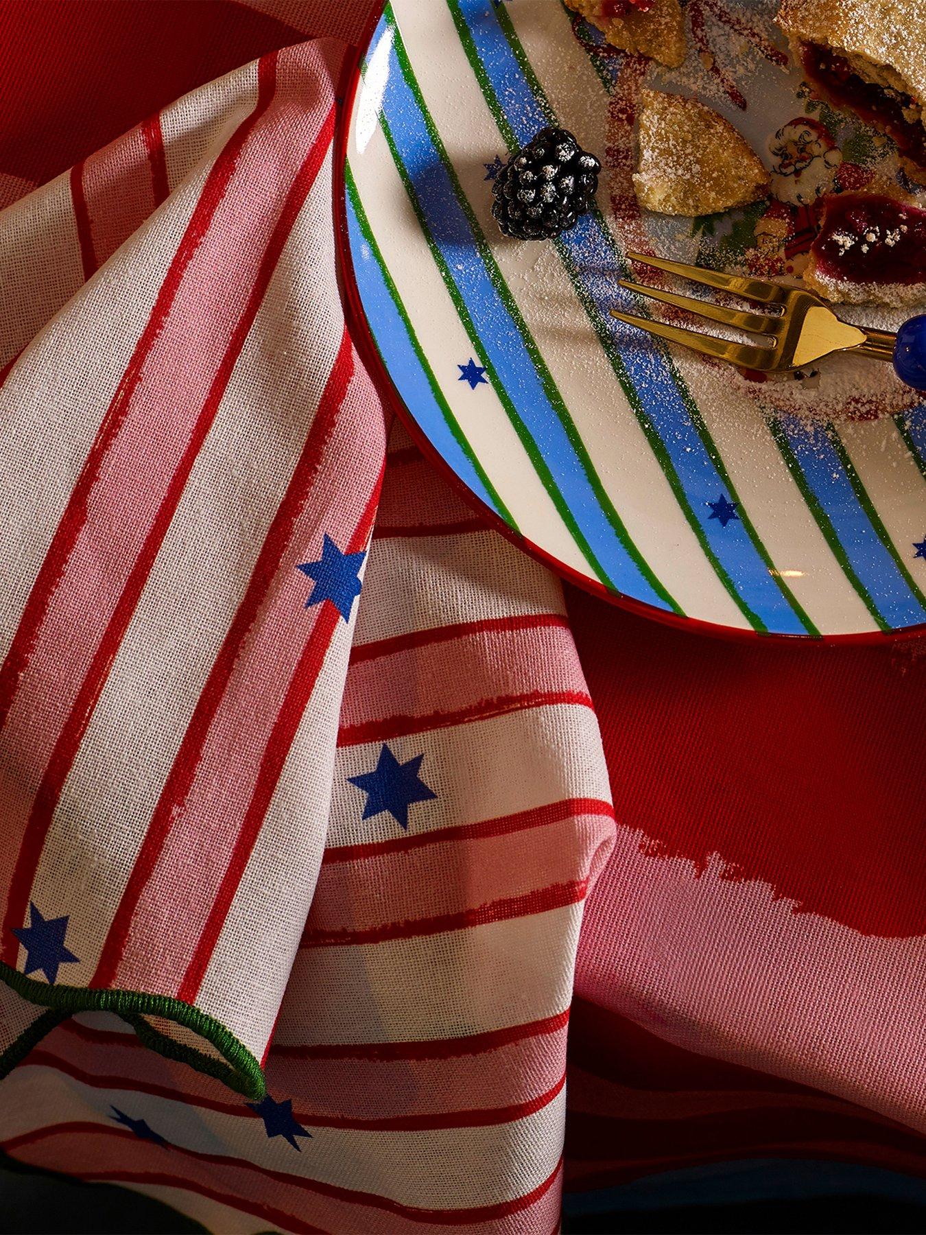 Image 5 of 6 of Eleanor Bowmer Stars &amp; Stripe Christmas Napkins - Set Of 4