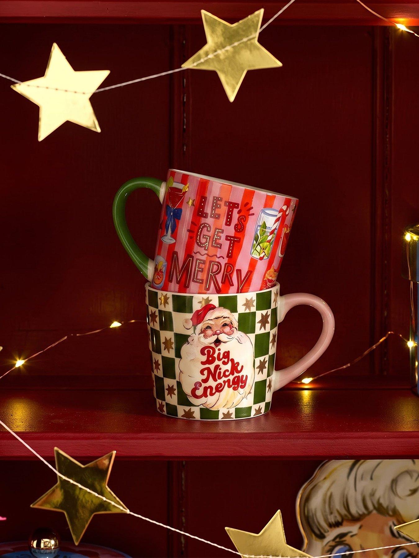 Image 3 of 6 of Eleanor Bowmer Big Nick Energy And Let's Get Merry Set Of 2 Mugs