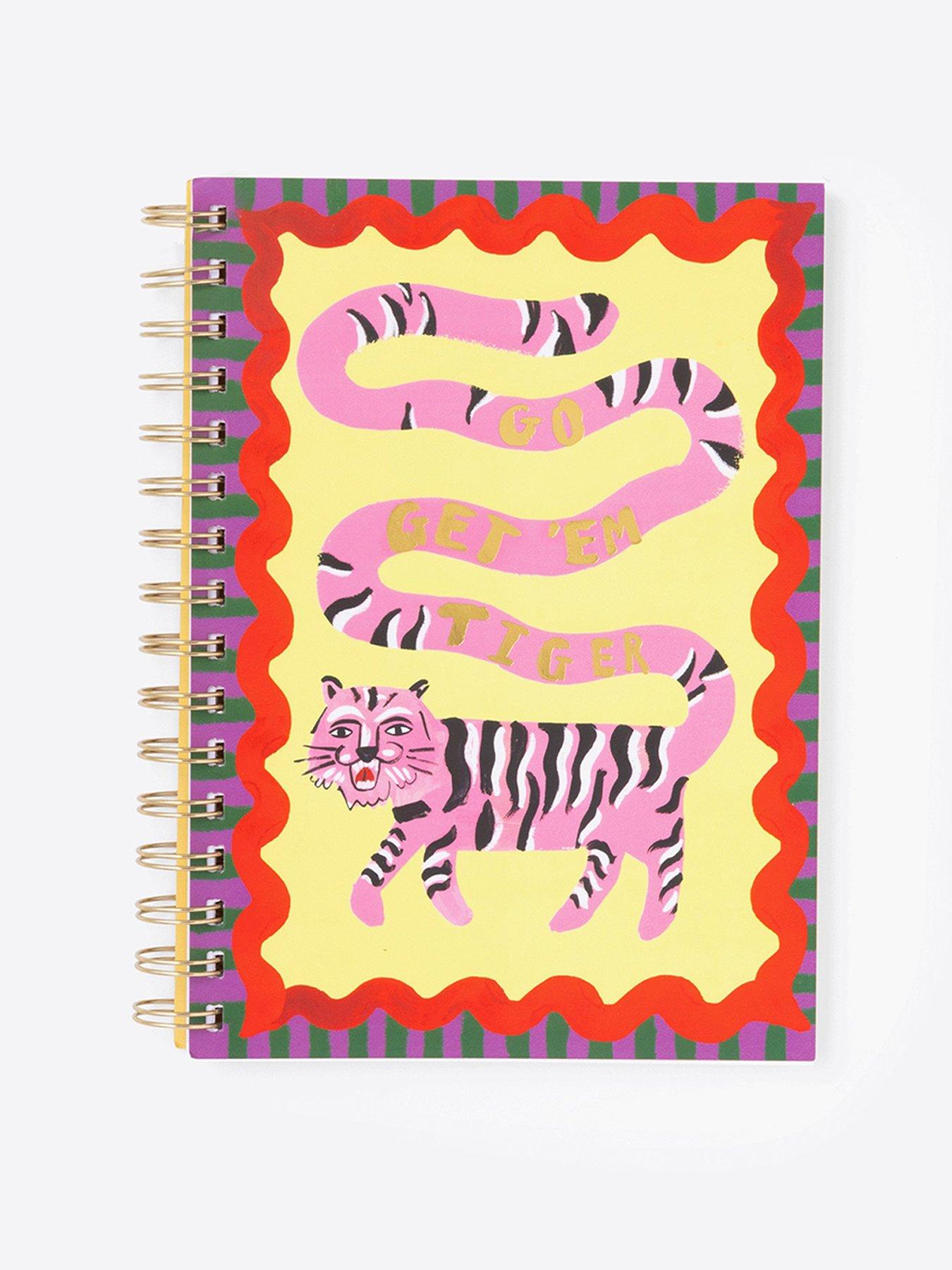 Image 4 of 7 of Eleanor Bowmer Go Get Em Tiger A5 Spiral Notebook &amp; Mug Set