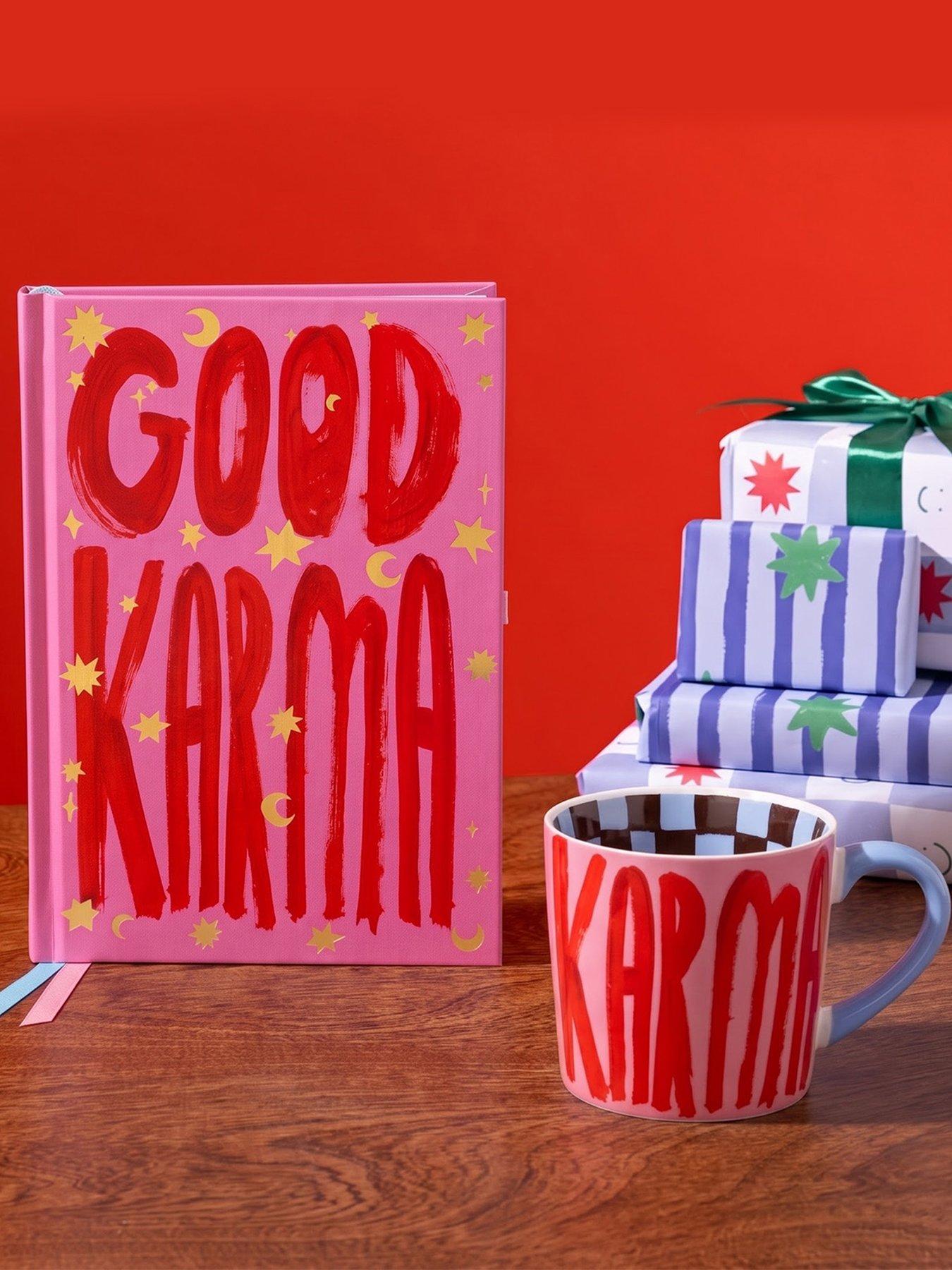 Image 1 of 7 of Eleanor Bowmer Good Karma A5 Casebound Notebook &amp; Mug Set