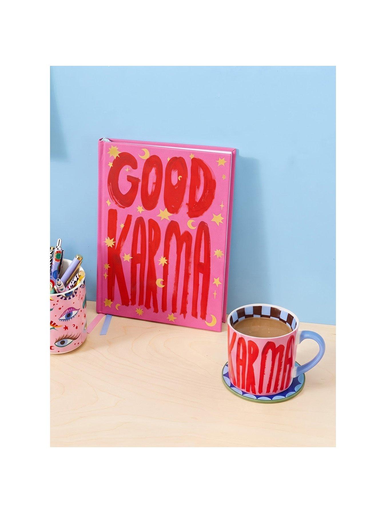 Image 2 of 7 of Eleanor Bowmer Good Karma A5 Casebound Notebook &amp; Mug Set