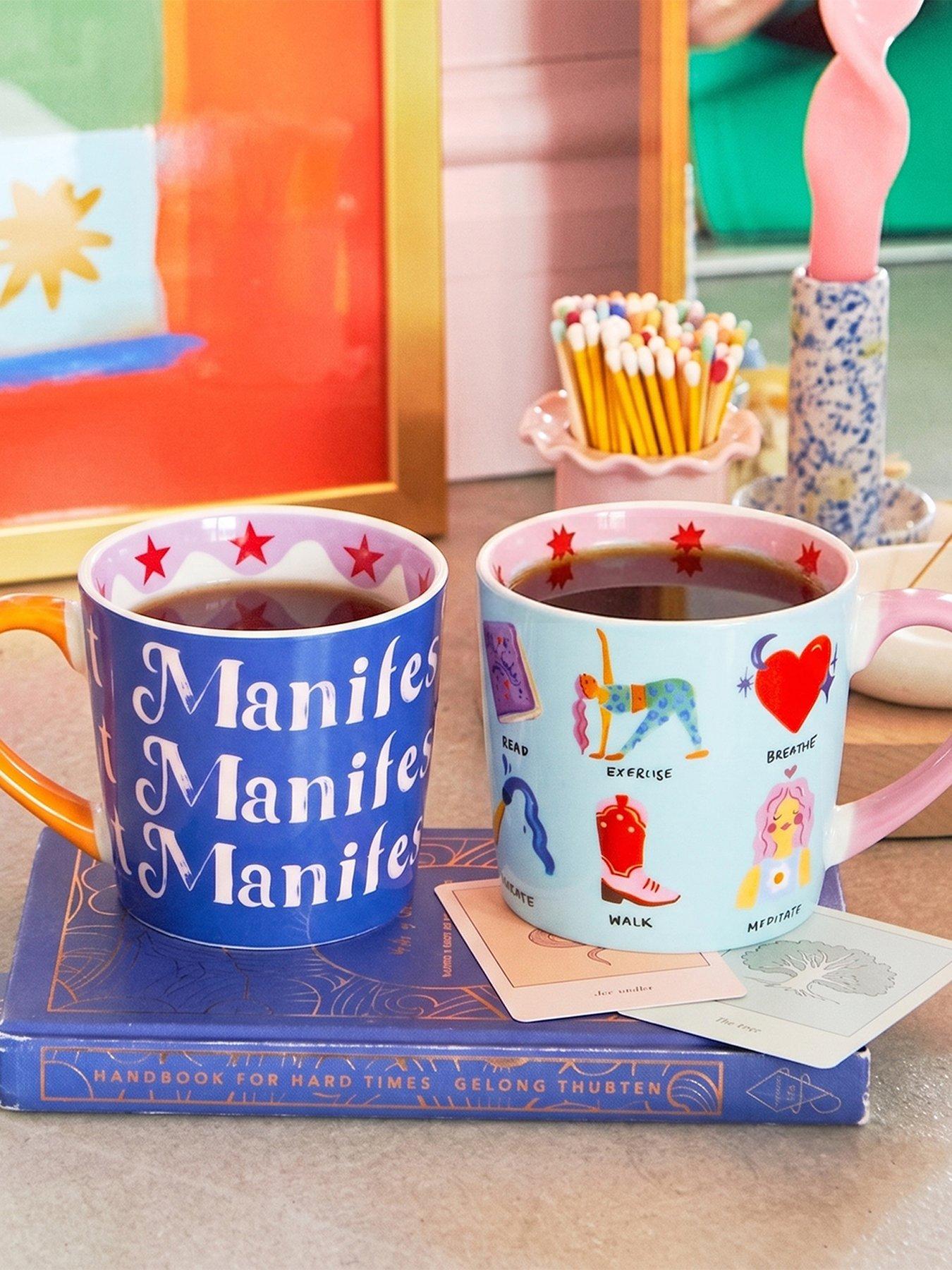 Image 1 of 6 of Eleanor Bowmer Daily Reminders &amp; Manifest Manifest Manifest Mug Set