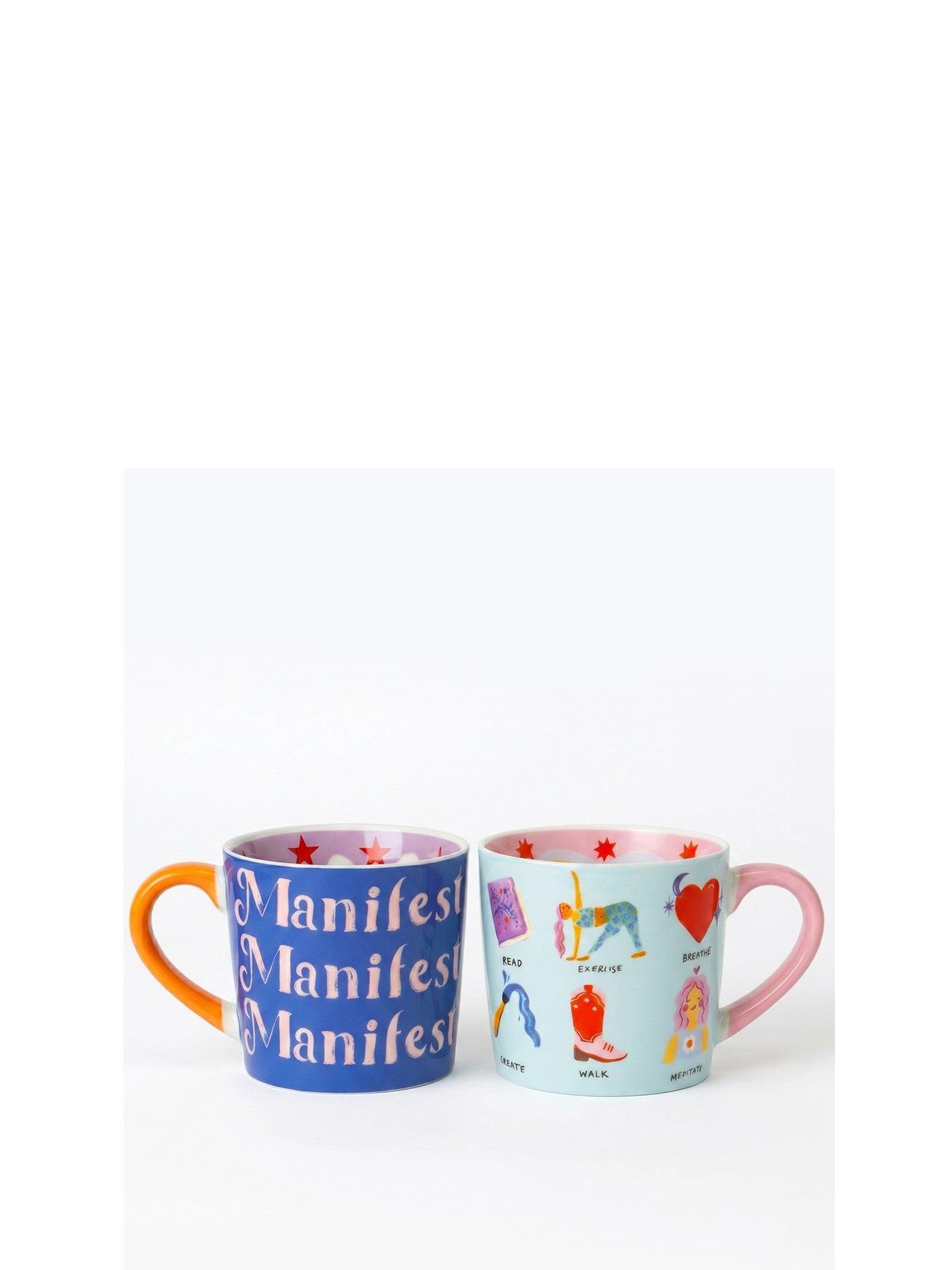 Image 2 of 6 of Eleanor Bowmer Daily Reminders &amp; Manifest Manifest Manifest Mug Set