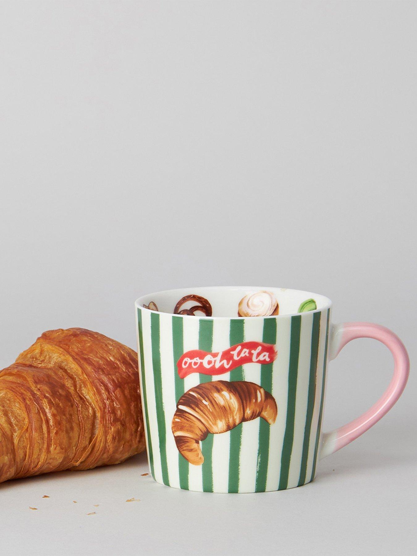 Image 4 of 5 of Eleanor Bowmer Good Morning Croissant Mug &amp; Ohh Lala Croissant Mug Set