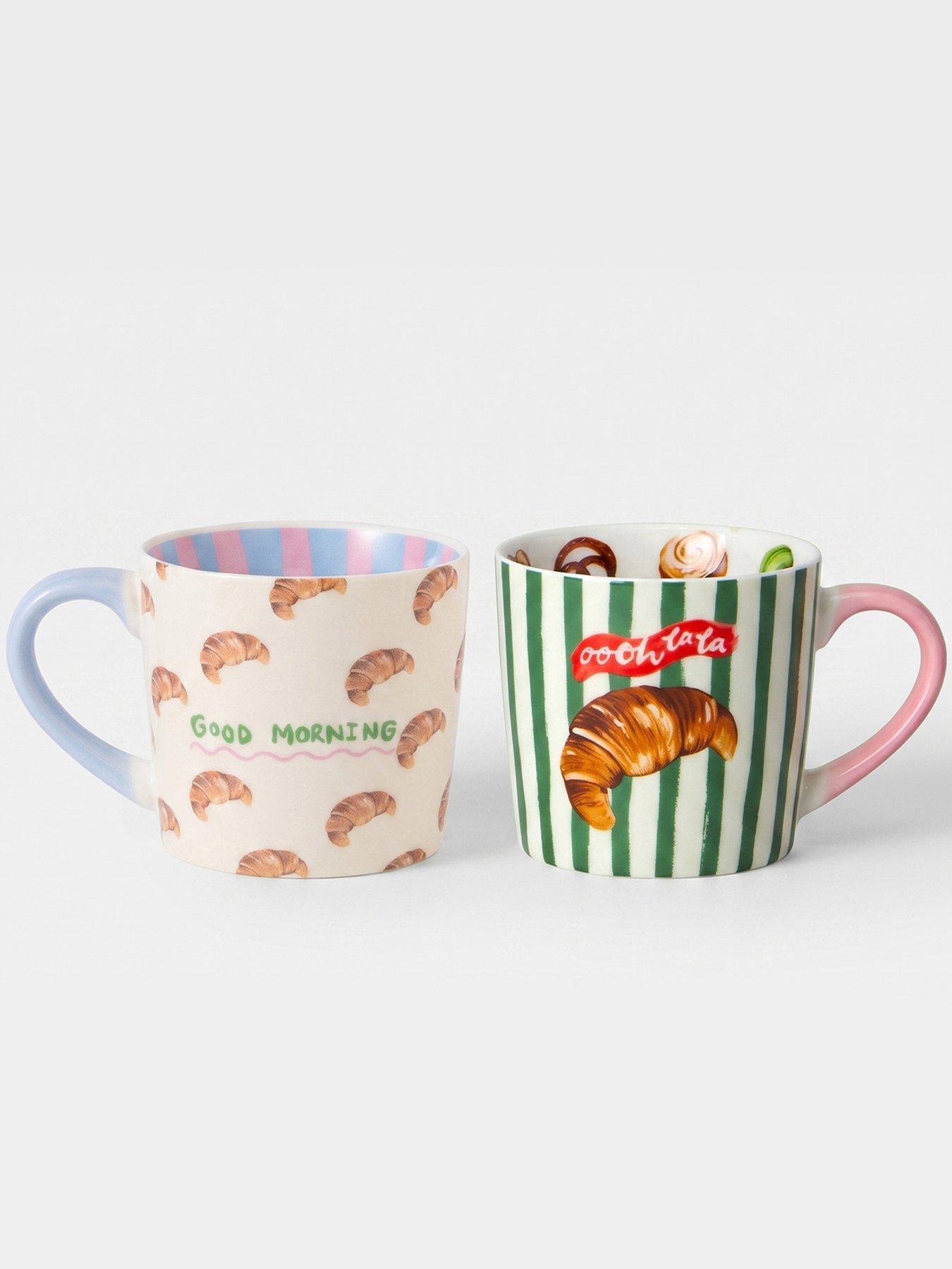 Image 5 of 5 of Eleanor Bowmer Good Morning Croissant Mug &amp; Ohh Lala Croissant Mug Set