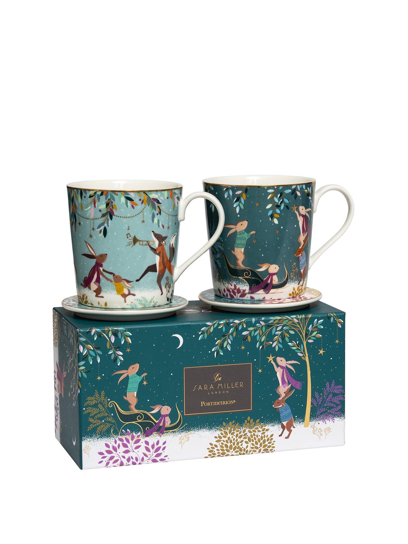 Image 2 of 7 of Sara Miller Woodland Tales Mug and Coaster Gift Set