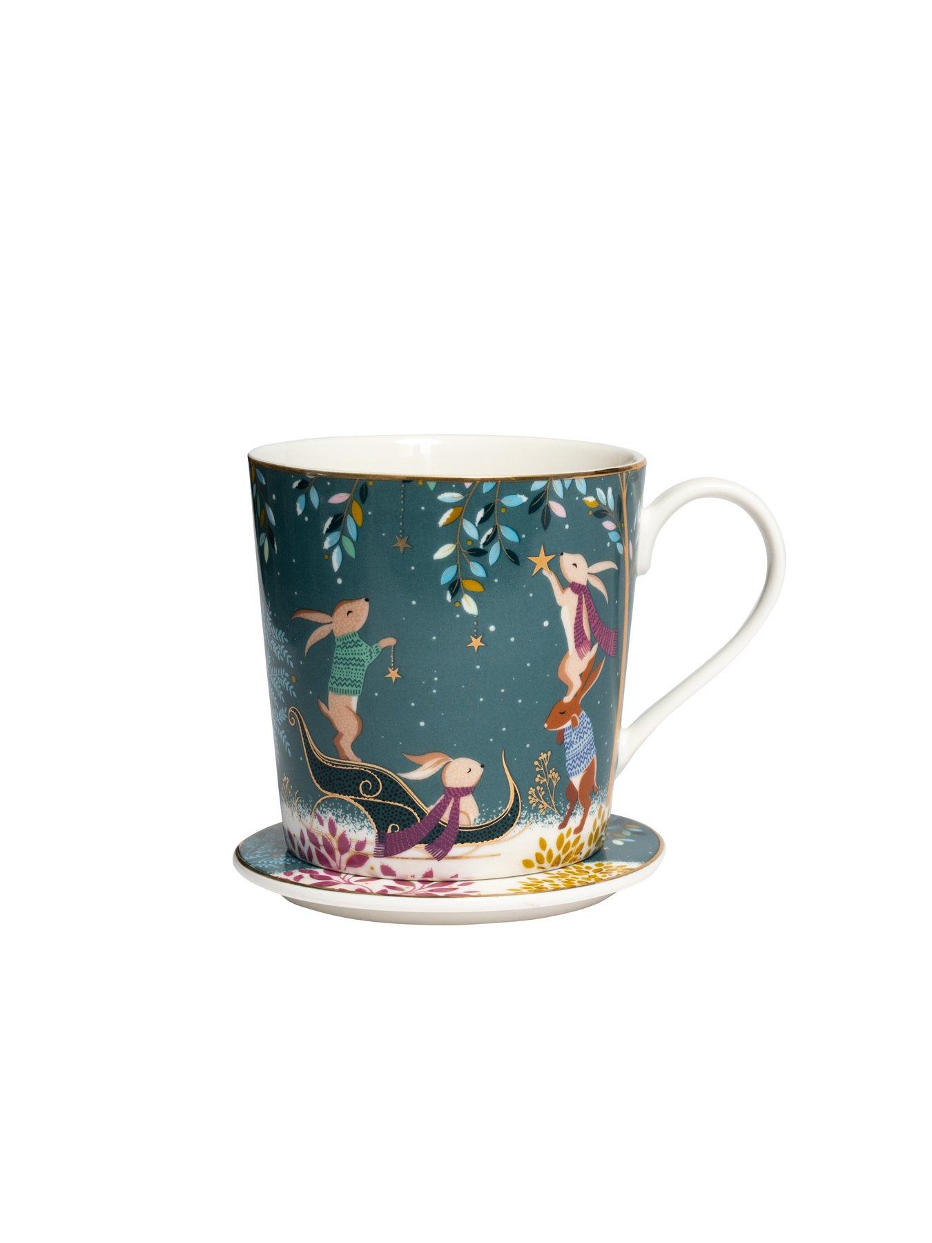 Image 4 of 7 of Sara Miller Woodland Tales Mug and Coaster Gift Set