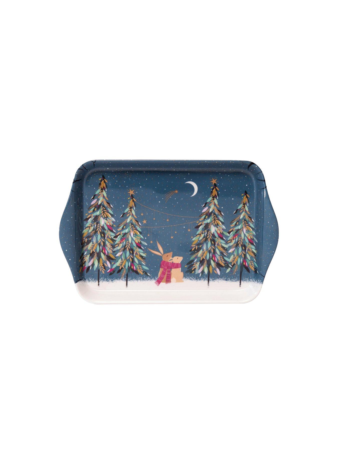 Image 3 of 4 of Sara Miller Woodland Tales, Mug &amp; Tray Set - French Blue