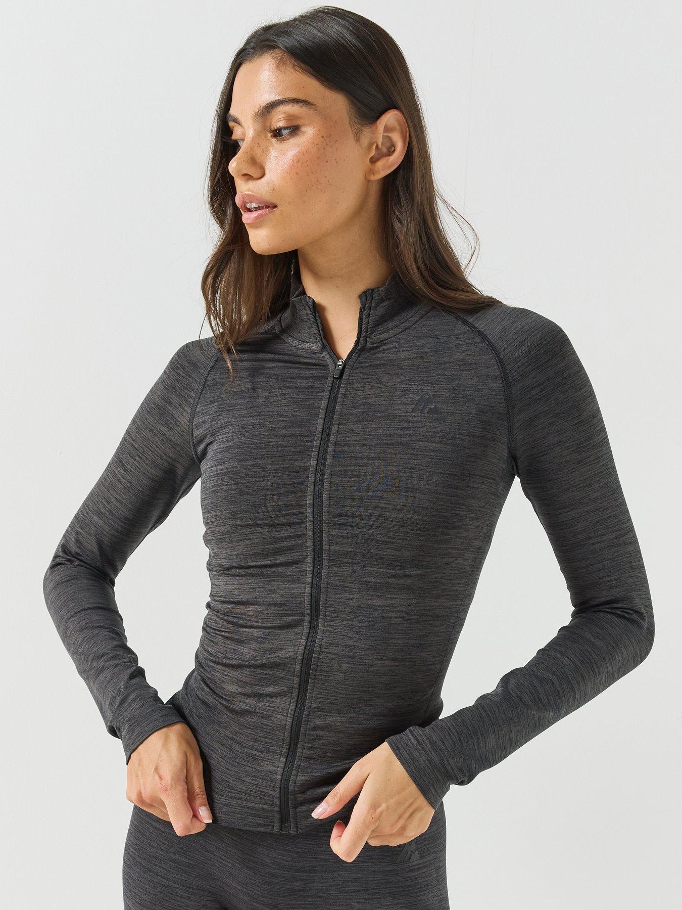 Montirex Women's Black Trail Seamless Full Zip Top in Size L, JD Sports - Image 3