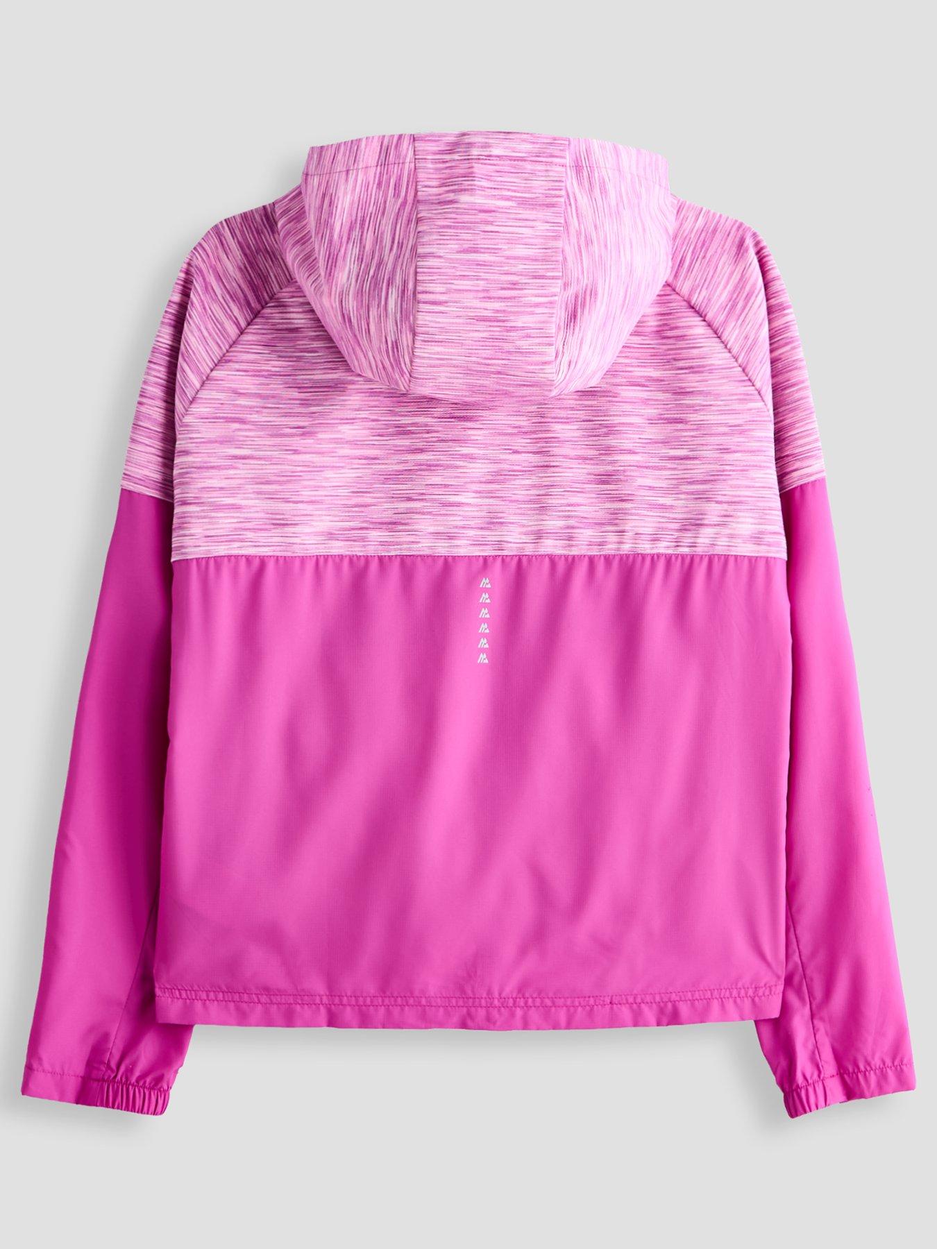 Image 2 of 6 of Montirex Junior Girls Trail Adjustable Bungees Reflective Windbreaker - Pink