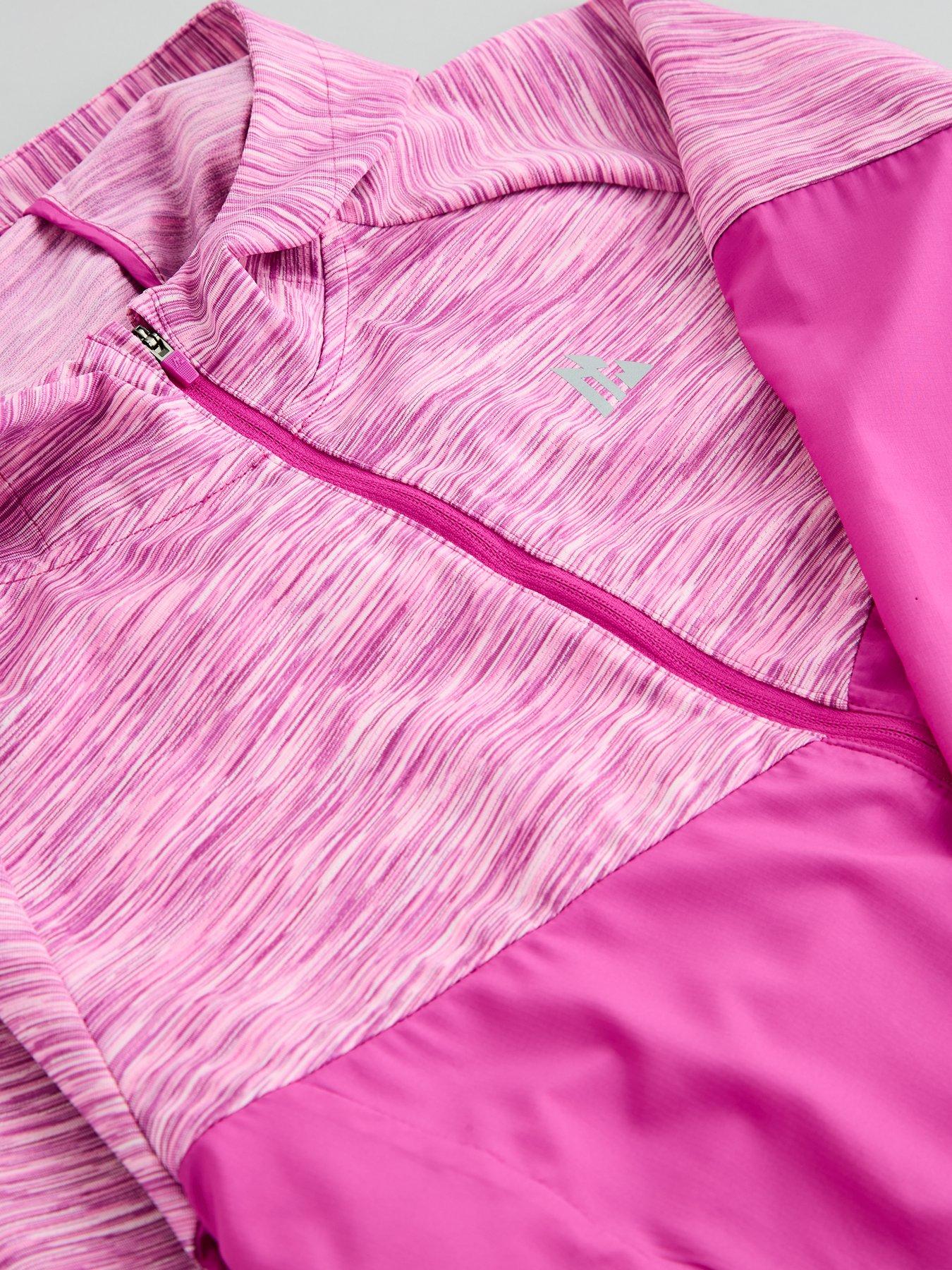 Image 3 of 6 of Montirex Junior Girls Trail Adjustable Bungees Reflective Windbreaker - Pink