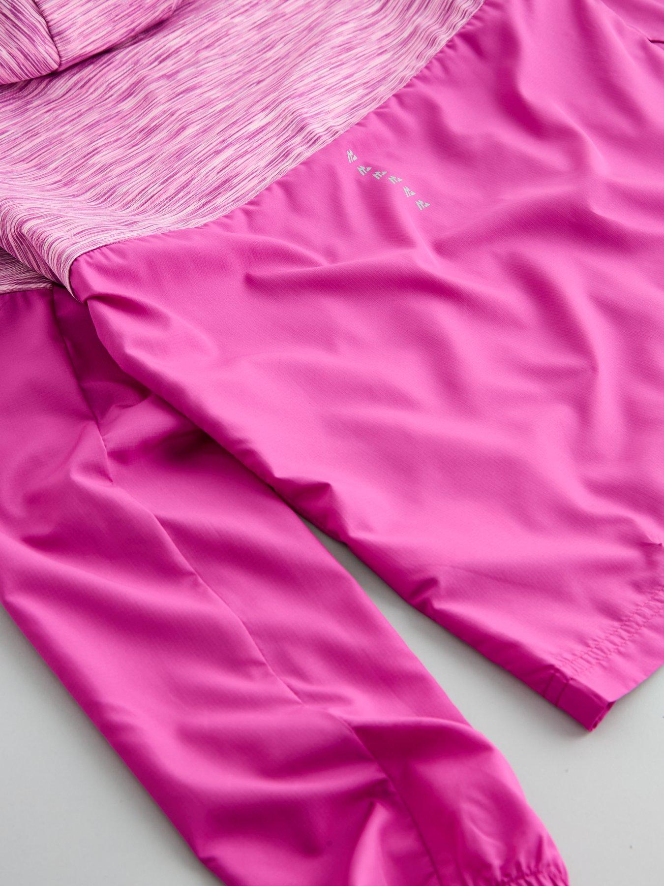 Image 4 of 6 of Montirex Junior Girls Trail Adjustable Bungees Reflective Windbreaker - Pink