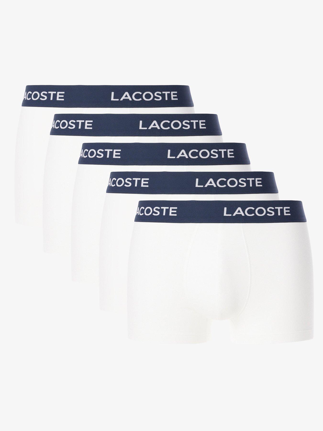 Image 1 of 3 of Lacoste 5 Pack Stretch Cotton Trunks