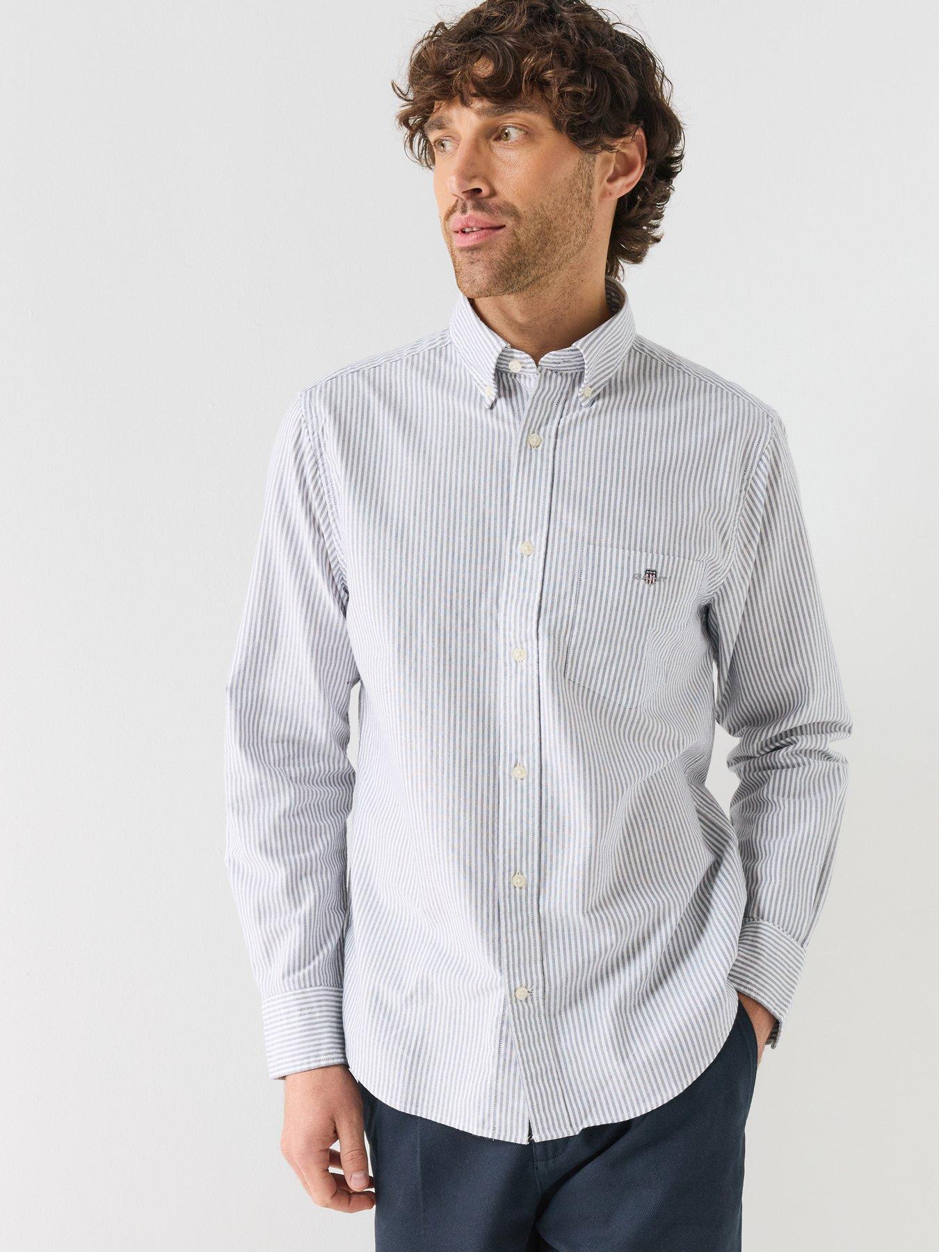 Gant Regular Fit Banker Stripe Classic Oxford Shirt - Persian 423 - Size 2XL - Image 7