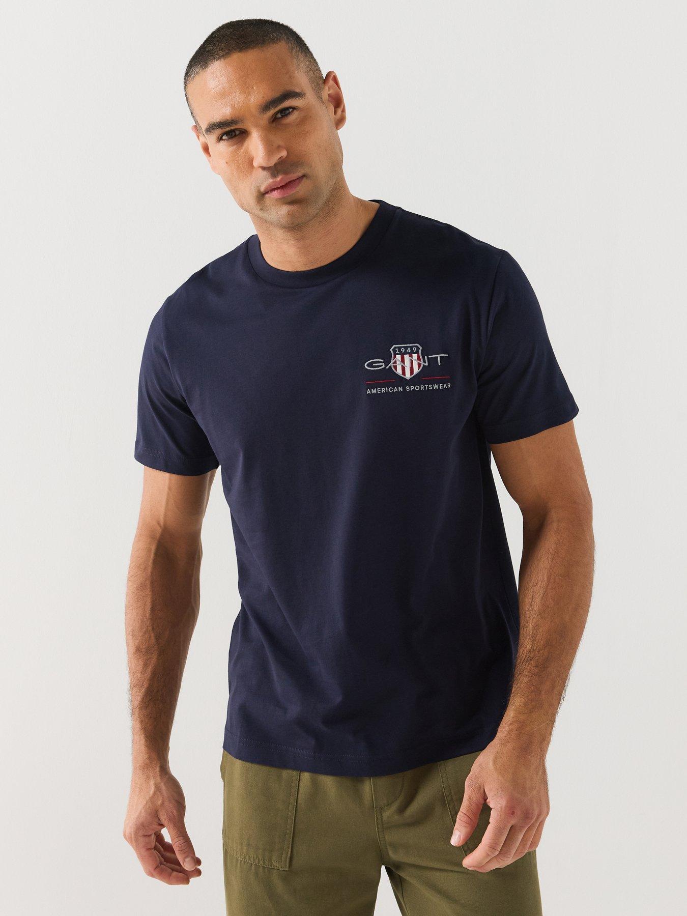 GANT Men's Reg Archive Shield Emb Ss T-Shirt T-Shirt (Pack of 1) - Image 2